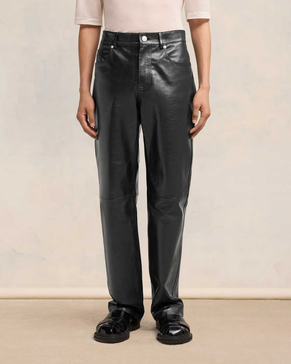Black Straight Fit Trousers - leoleo123123