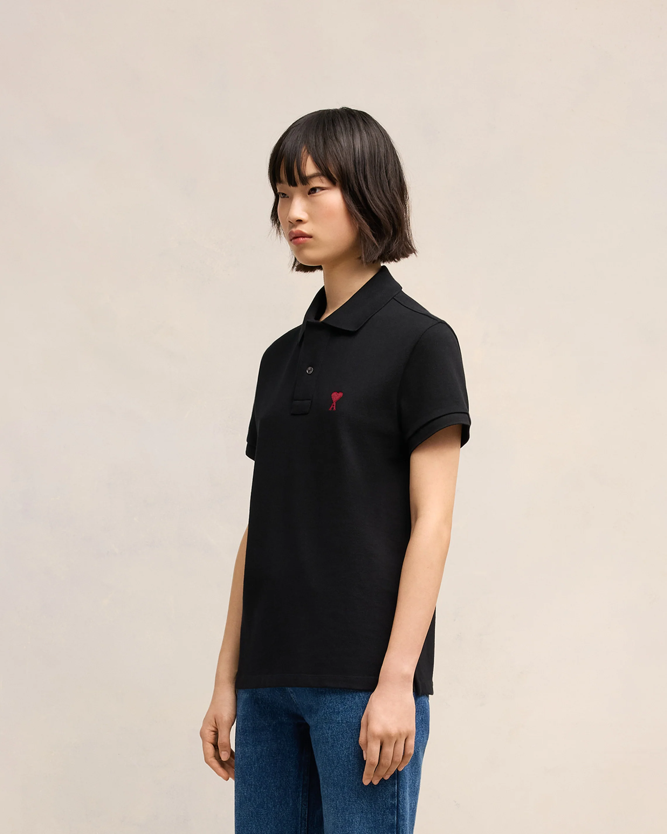 Polo Ami De Coeur Noir - leoleo123123