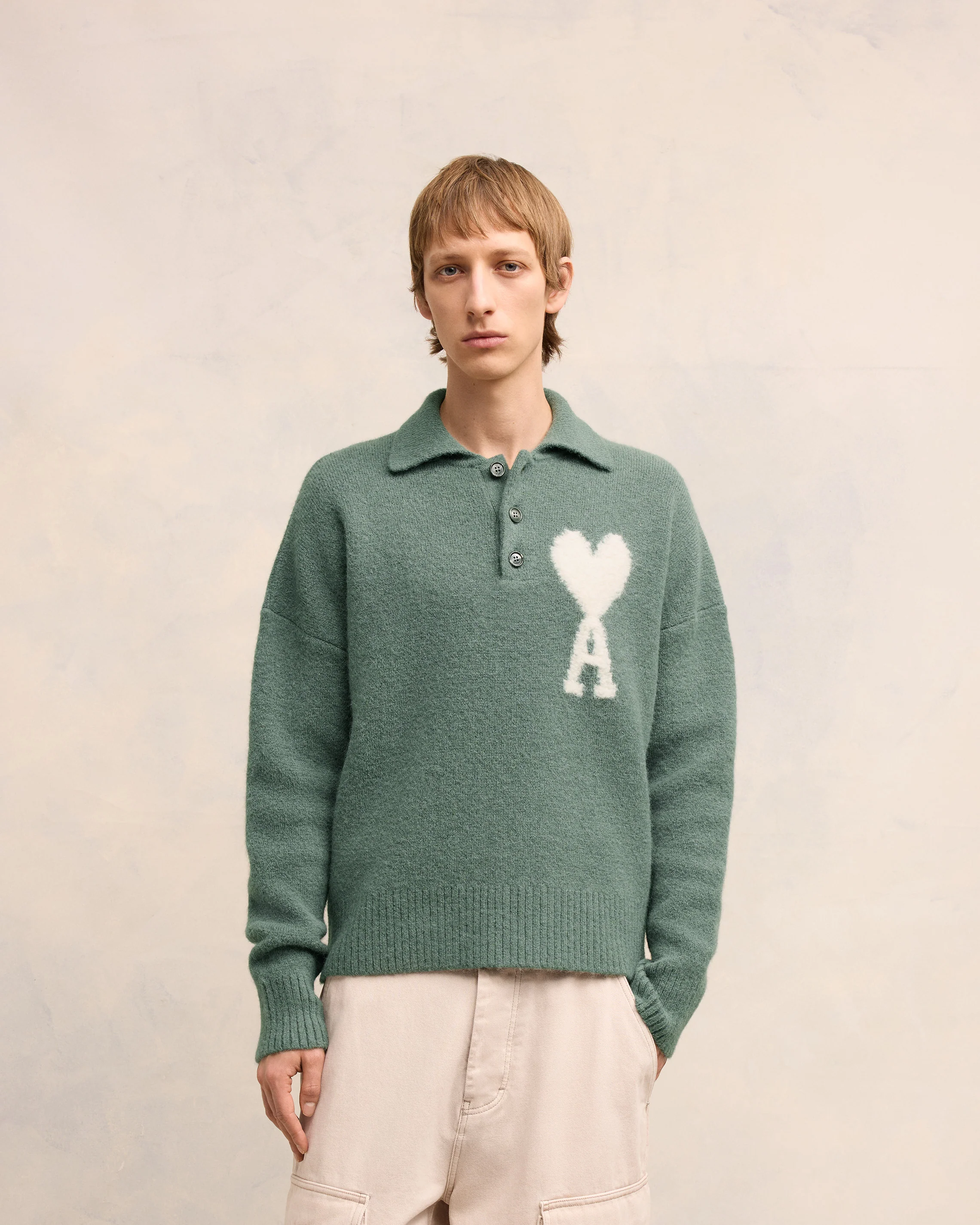 Antique Clay Off-White Ami De Coeur Polo - leoleo123123