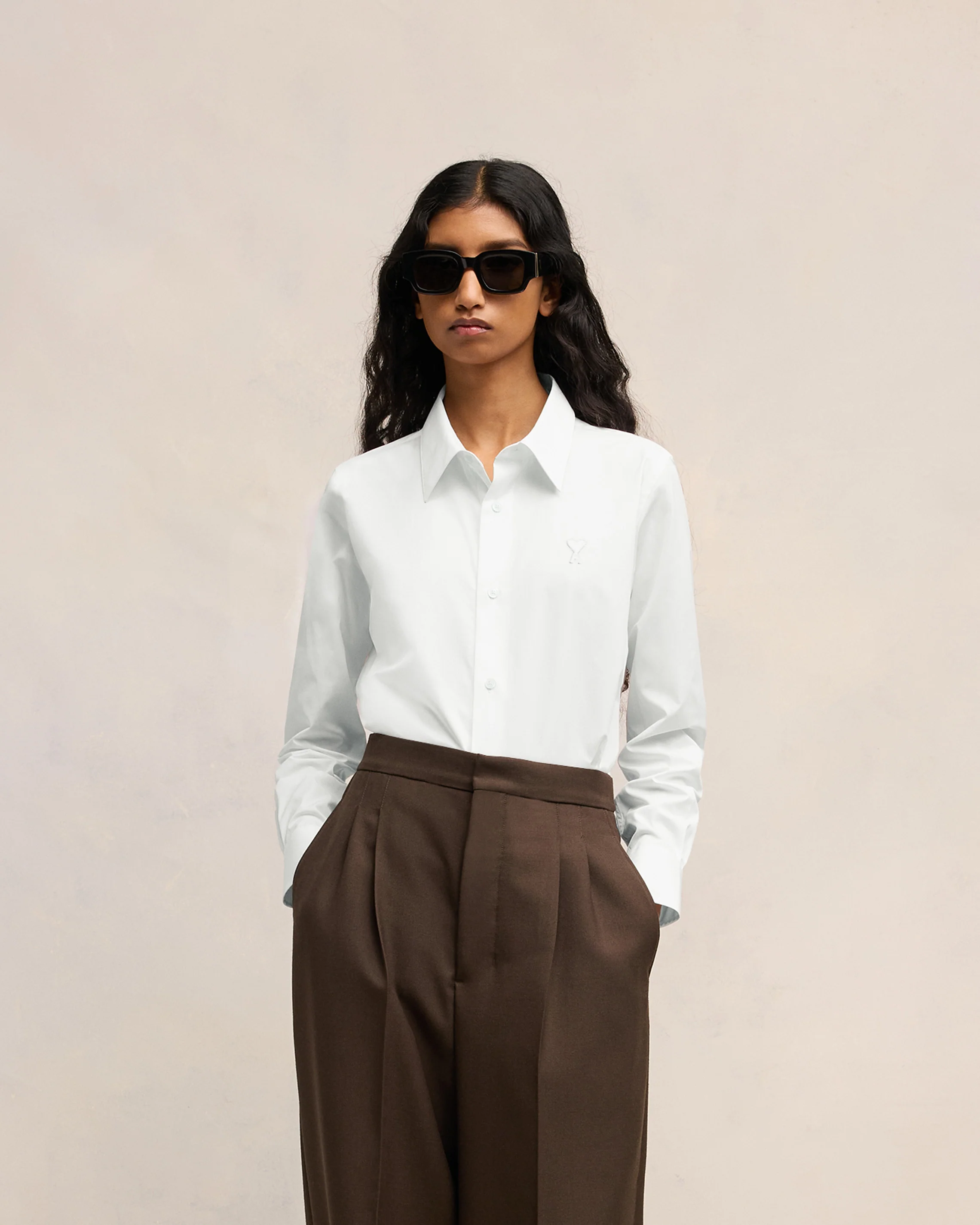 Classic Poplin Cotton Shirt | Ami De Coeur | Ami Paris US - leoleo123123