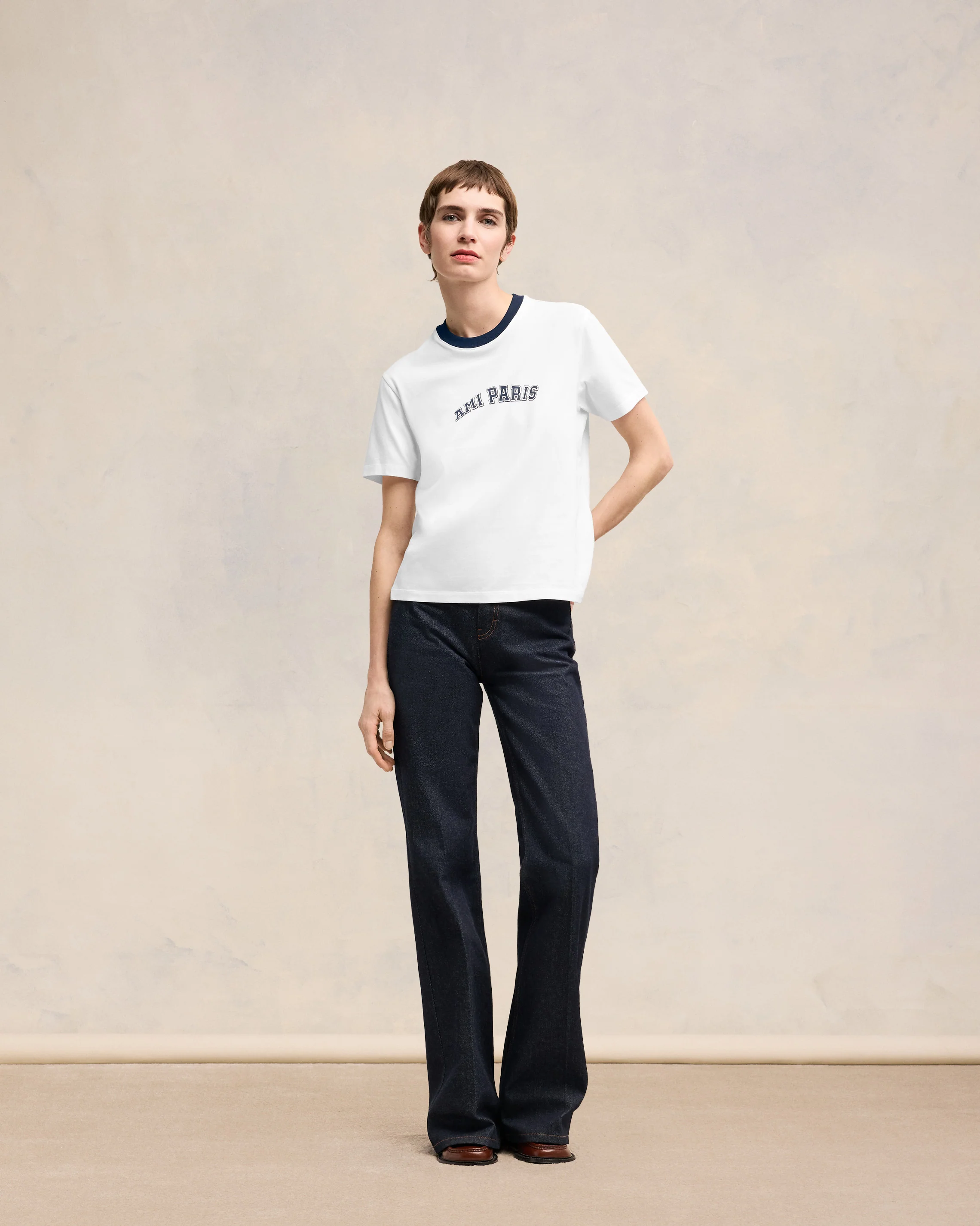 Printed white t-shirt | Ami Paris US - leoleo123123
