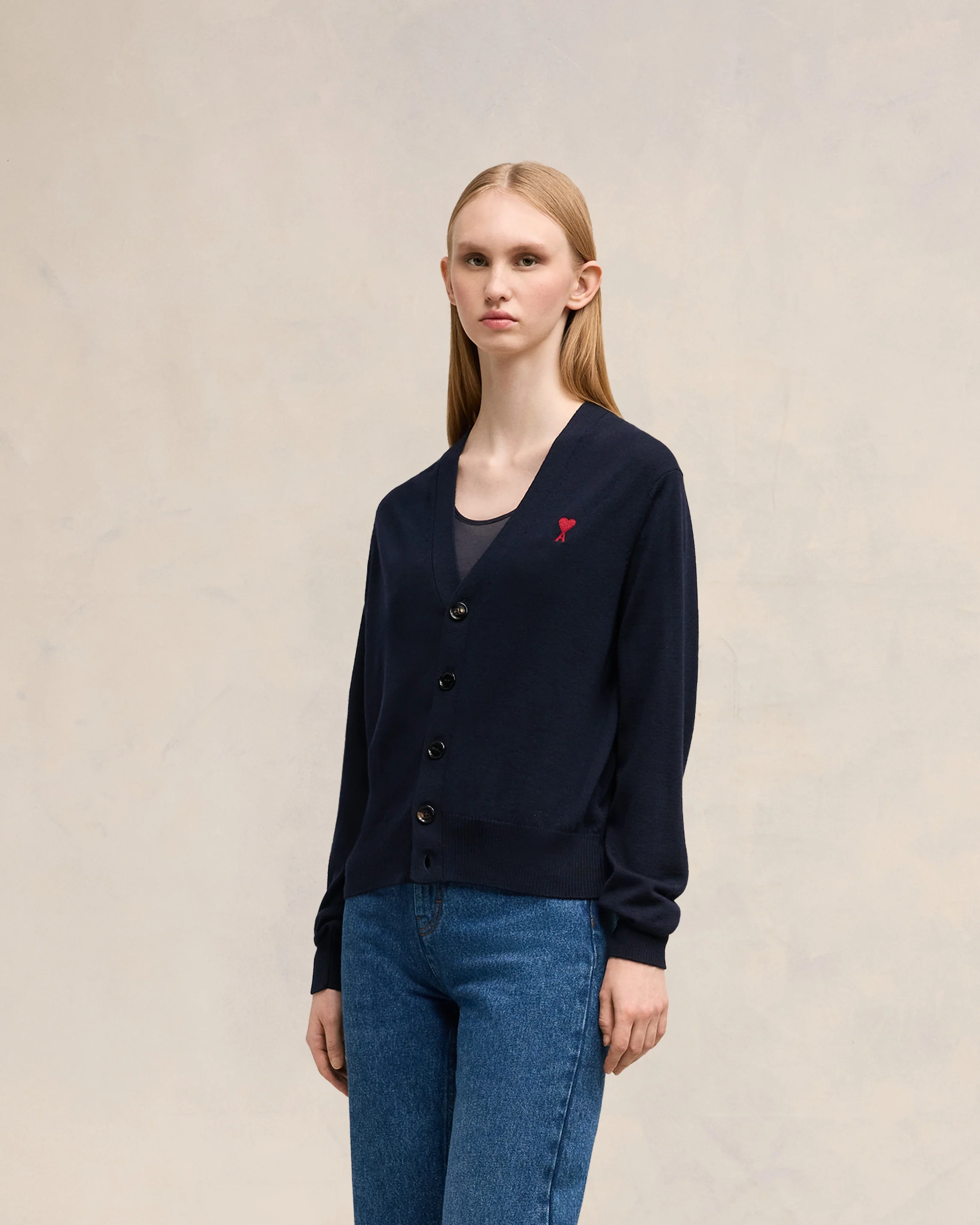 Night Blue Red Ami De Coeur Cardigan - leoleo123123