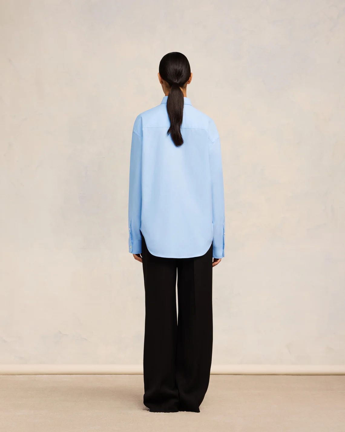 Chemise Coupe Boxy Ami De Coeur Bleu Ciel - leoleo123123
