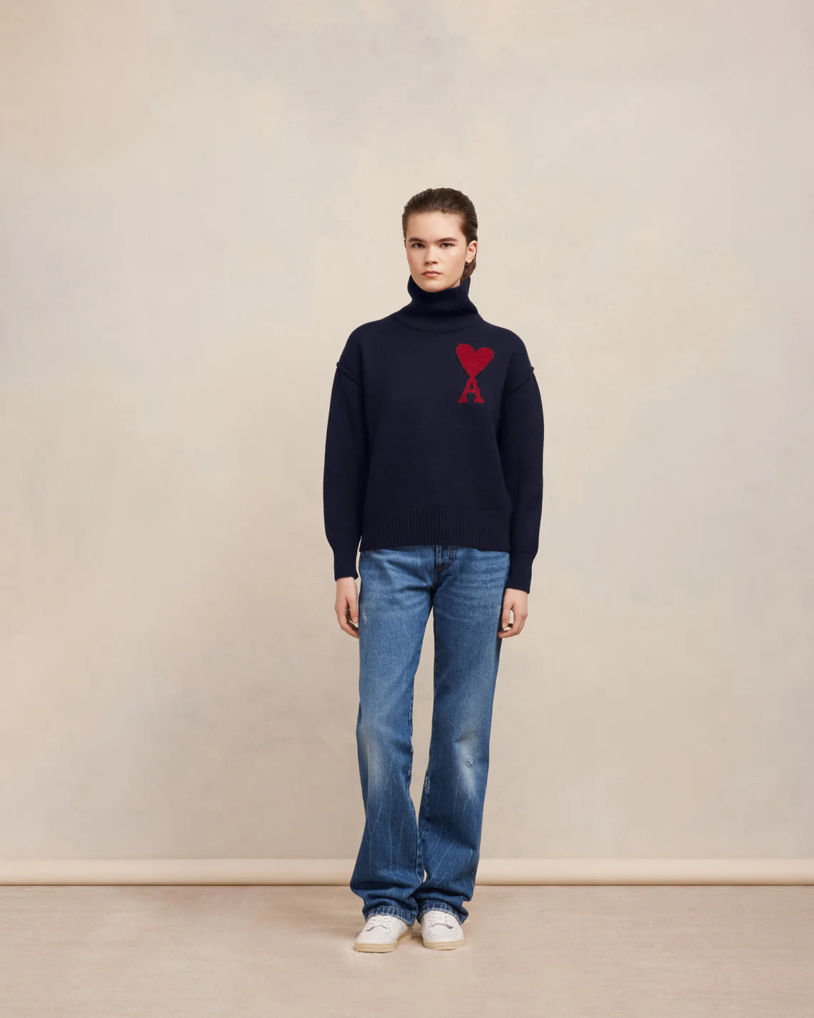 Pull Ami De Coeur Rouge Bleu Nuit/Rouge - leoleo123123