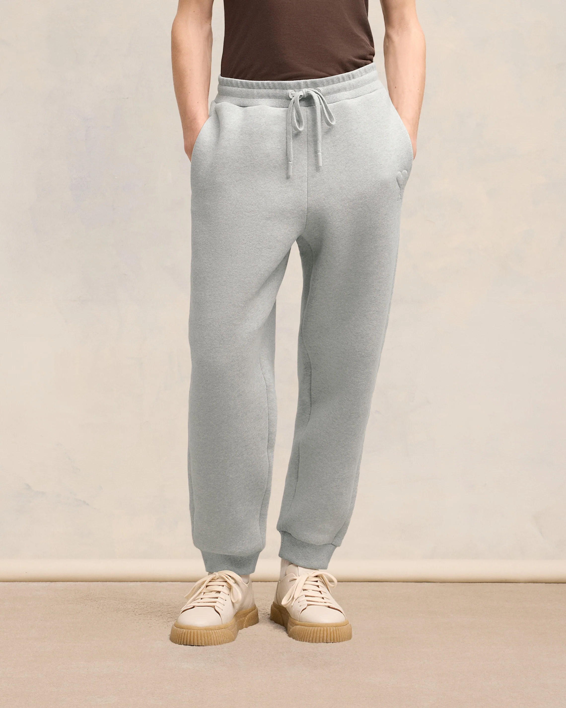 Heather Ash Grey Ami De Coeur Track Pants - leoleo123123