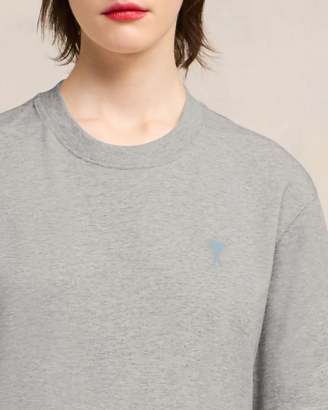 Heather Ash Grey/Cashmere Blue Ami De Coeur T-Shirt - leoleo123123