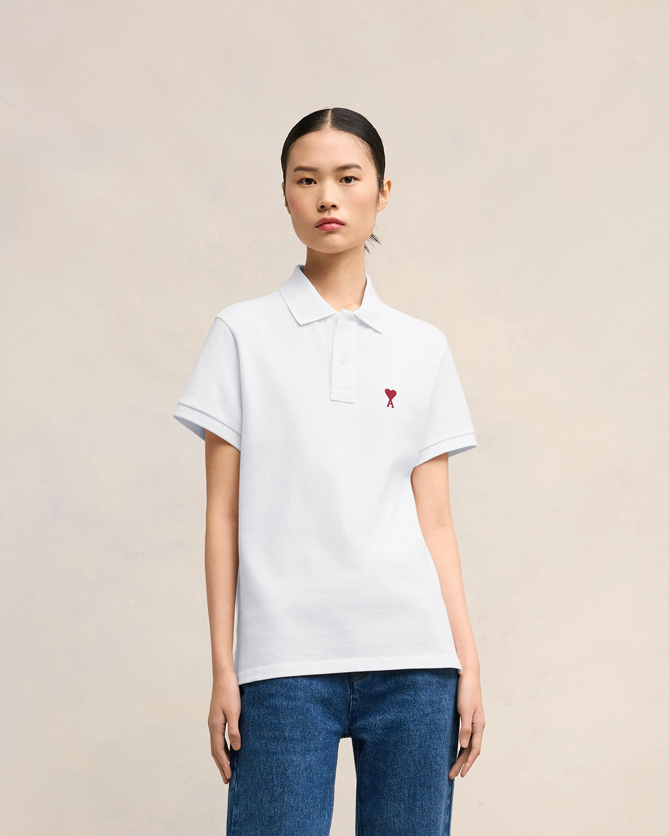 White Polo Shirt | Ami De Coeur | Ami Paris US - leoleo123123