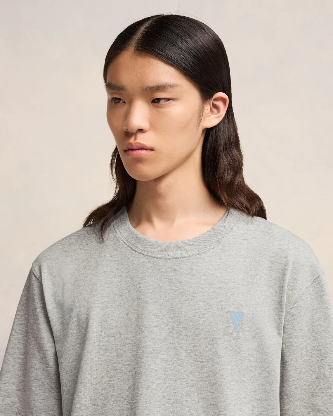 Heather Ash Grey/Cashmere Blue Ami De Coeur T-Shirt - leoleo123123