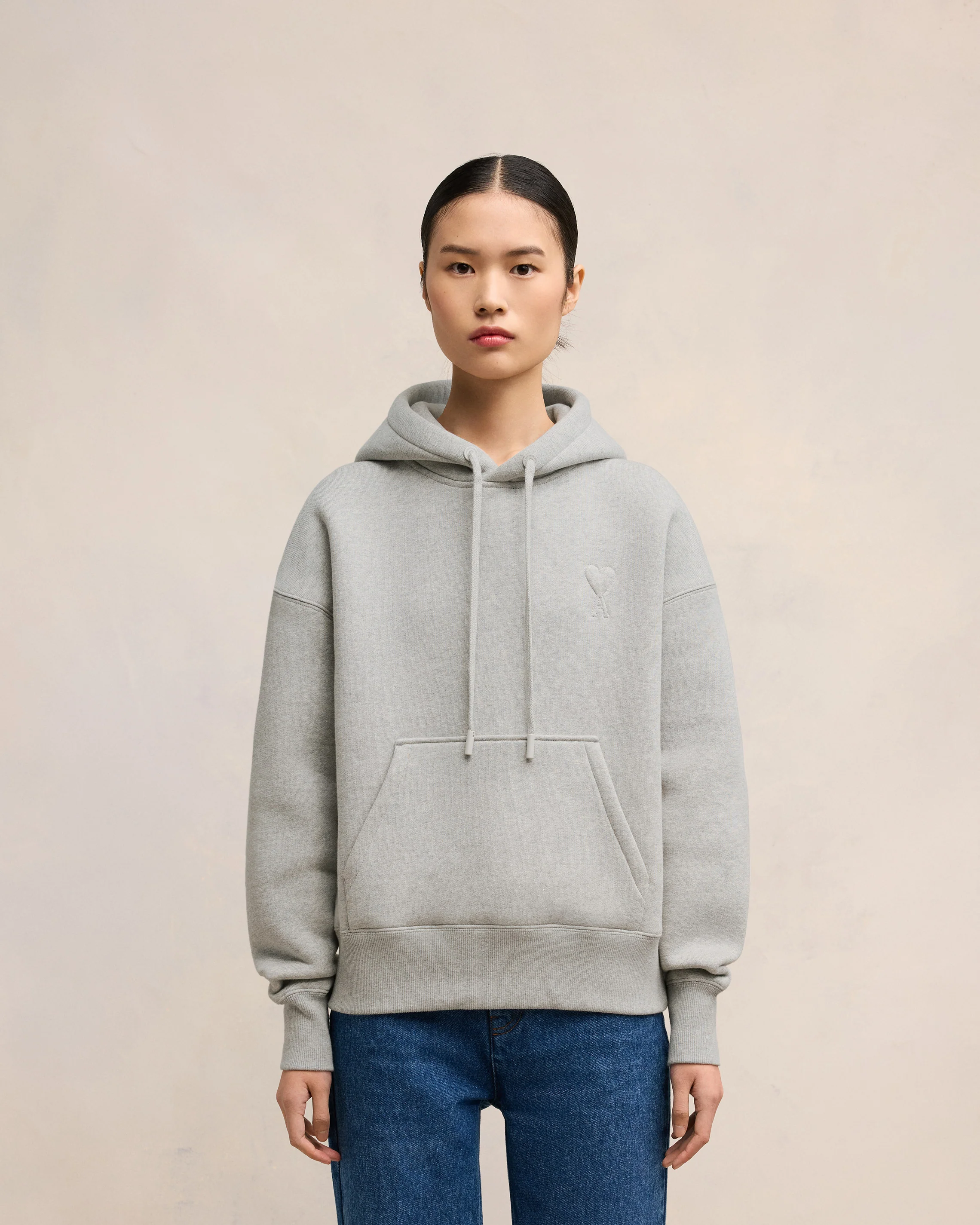 Heather Ash Grey Ami De Coeur Hoodie - leoleo123123