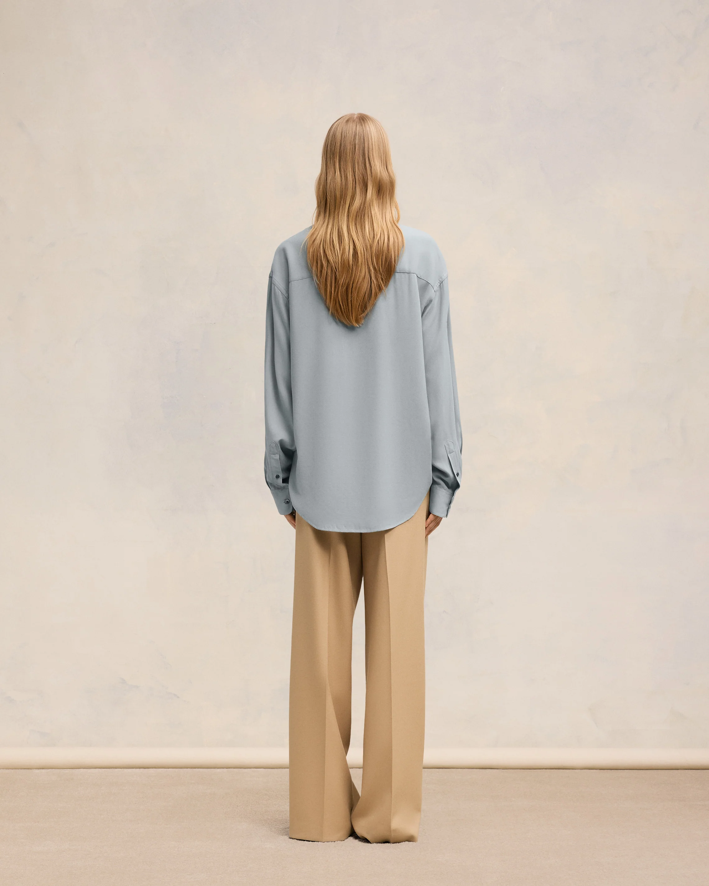 Clay Blue Boxy Fit Shirt - leoleo123123