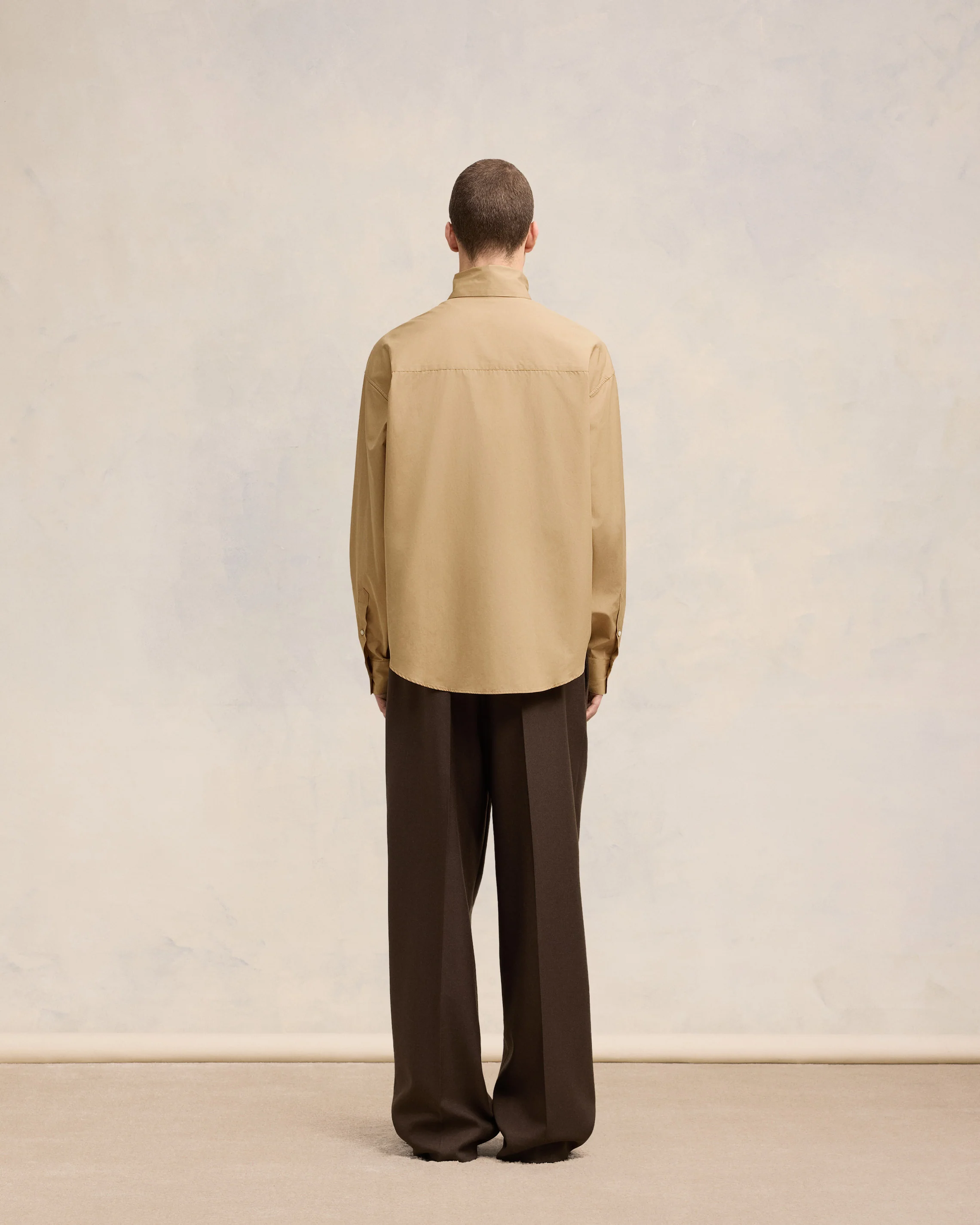 Sand Scarf Collar Shirt - leoleo123123