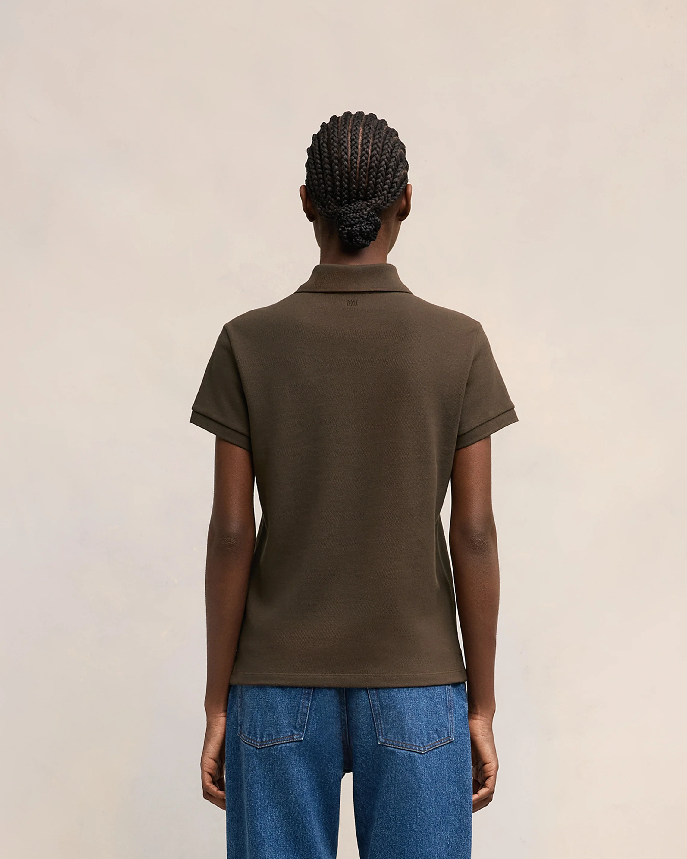 Dark Coffee Ami De Coeur Polo Shirt - leoleo123123