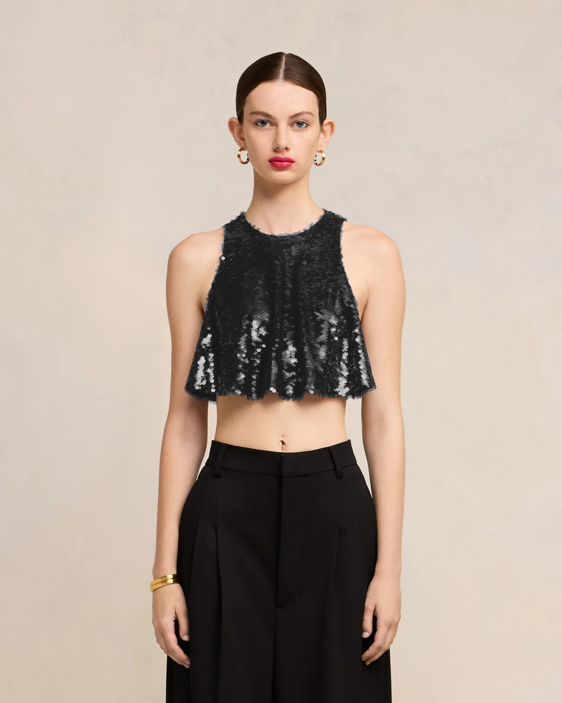 Black Embroidered Top - leoleo123123