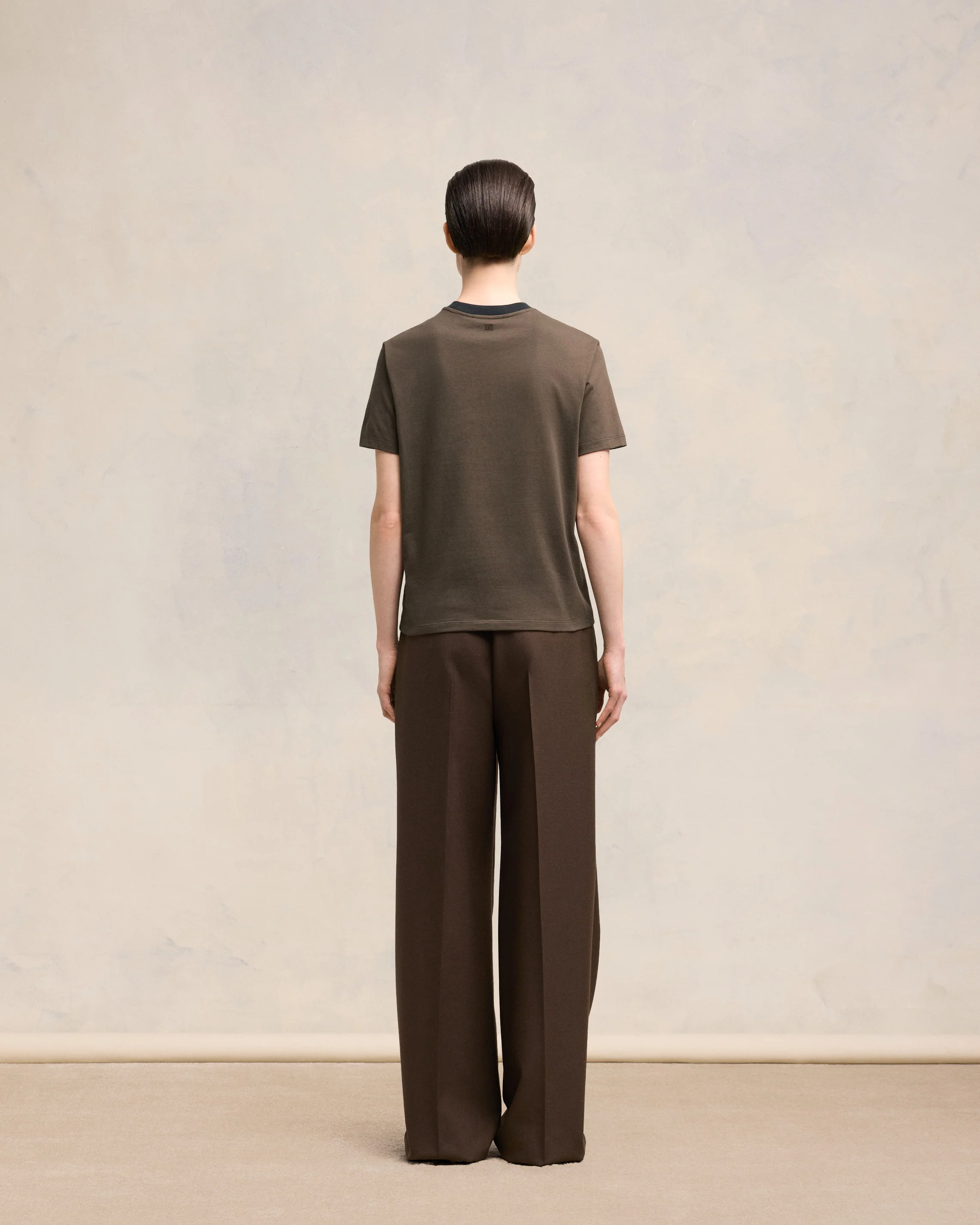 Dark Coffee Ami Paris T-Shirt - leoleo123123
