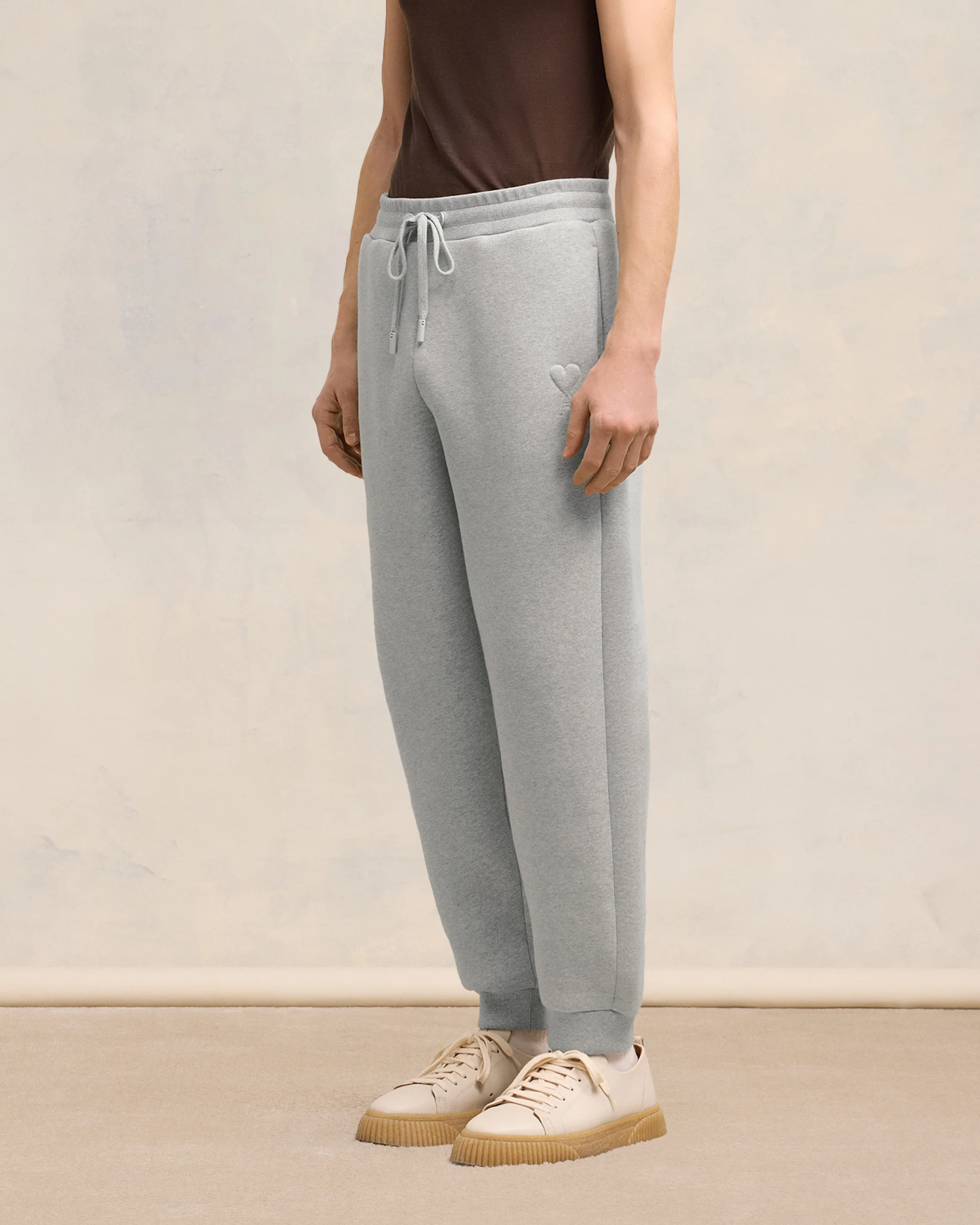 Heather Ash Grey Ami De Coeur Track Pants - leoleo123123