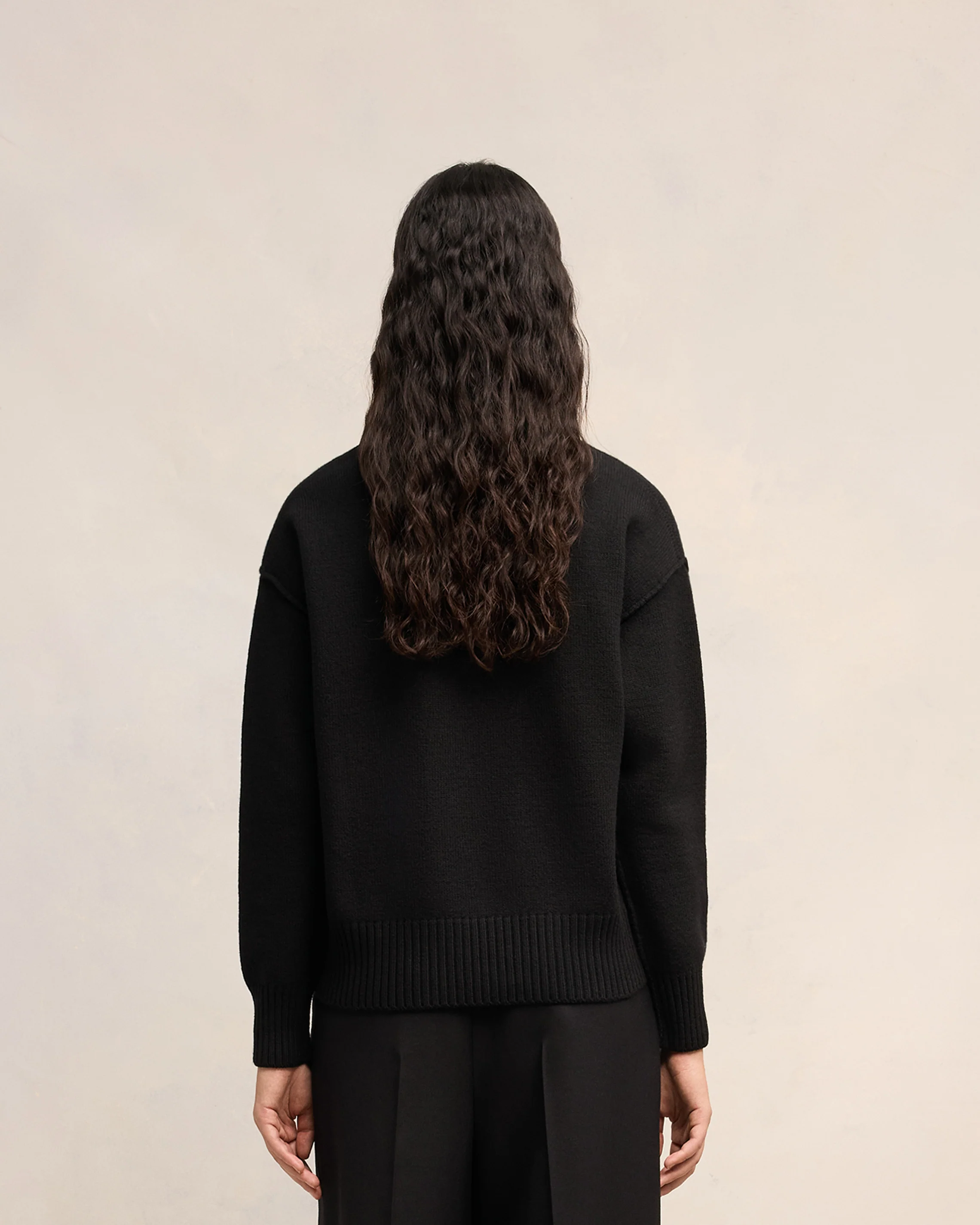 Black Turtleneck Jumper | Ami De Coeur | Ami Paris US - leoleo123123