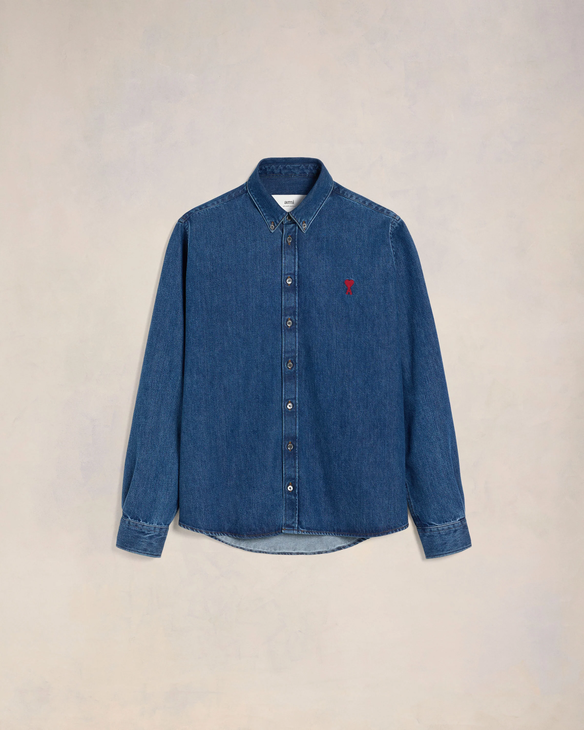 Used Blue Button-Down Ami De Coeur Shirt - leoleo123123