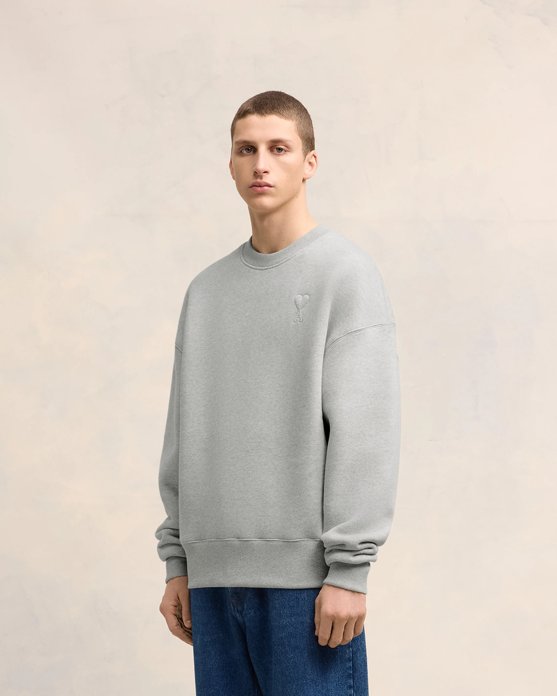 Heather Ash Grey Ami De Coeur Sweatshirt - leoleo123123