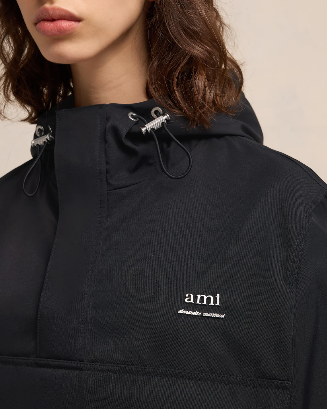 Black Hooded Ami Alexandre Mattiussi Windbreaker - leoleo123123