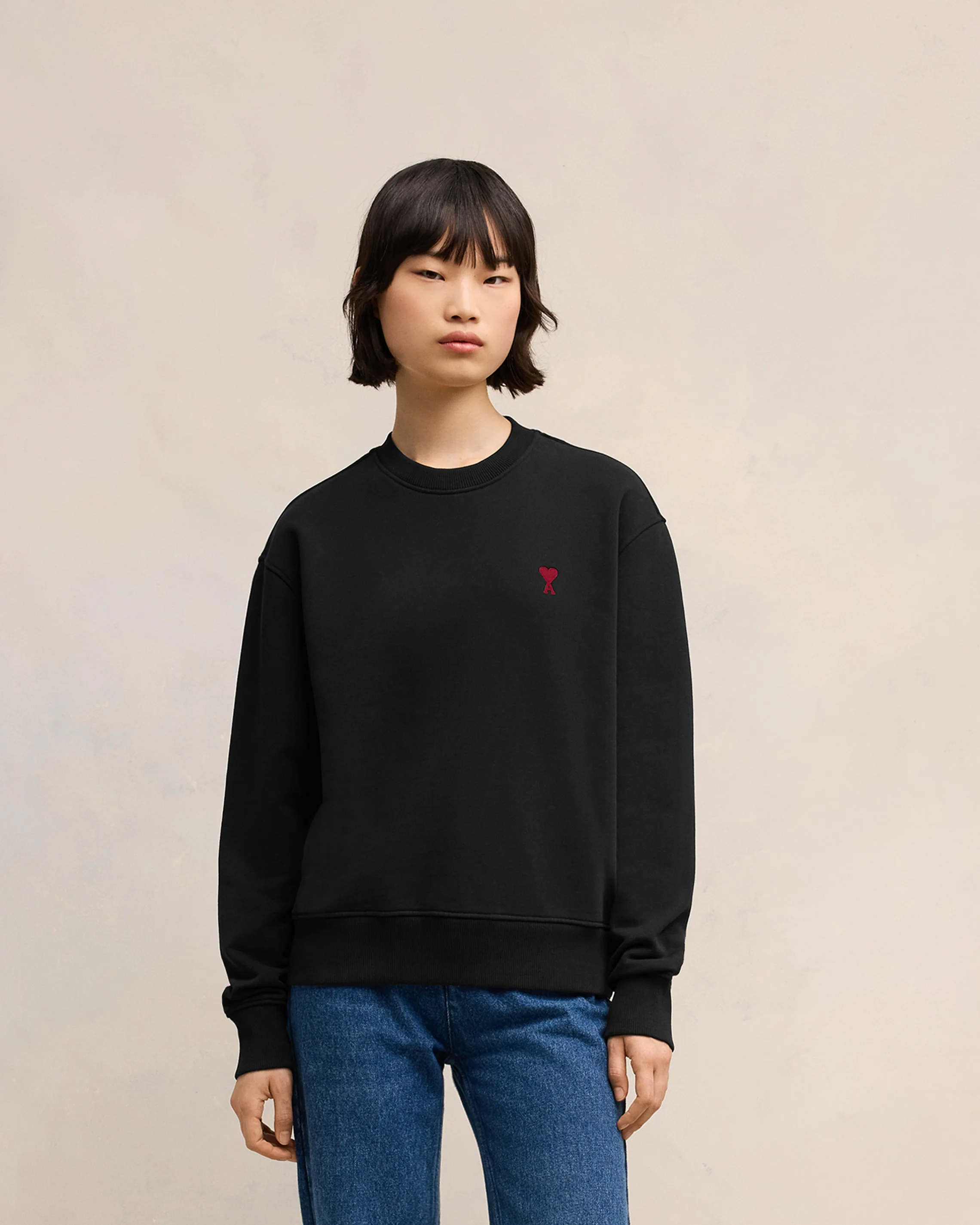 Black Red Ami De Coeur Sweatshirt - leoleo123123