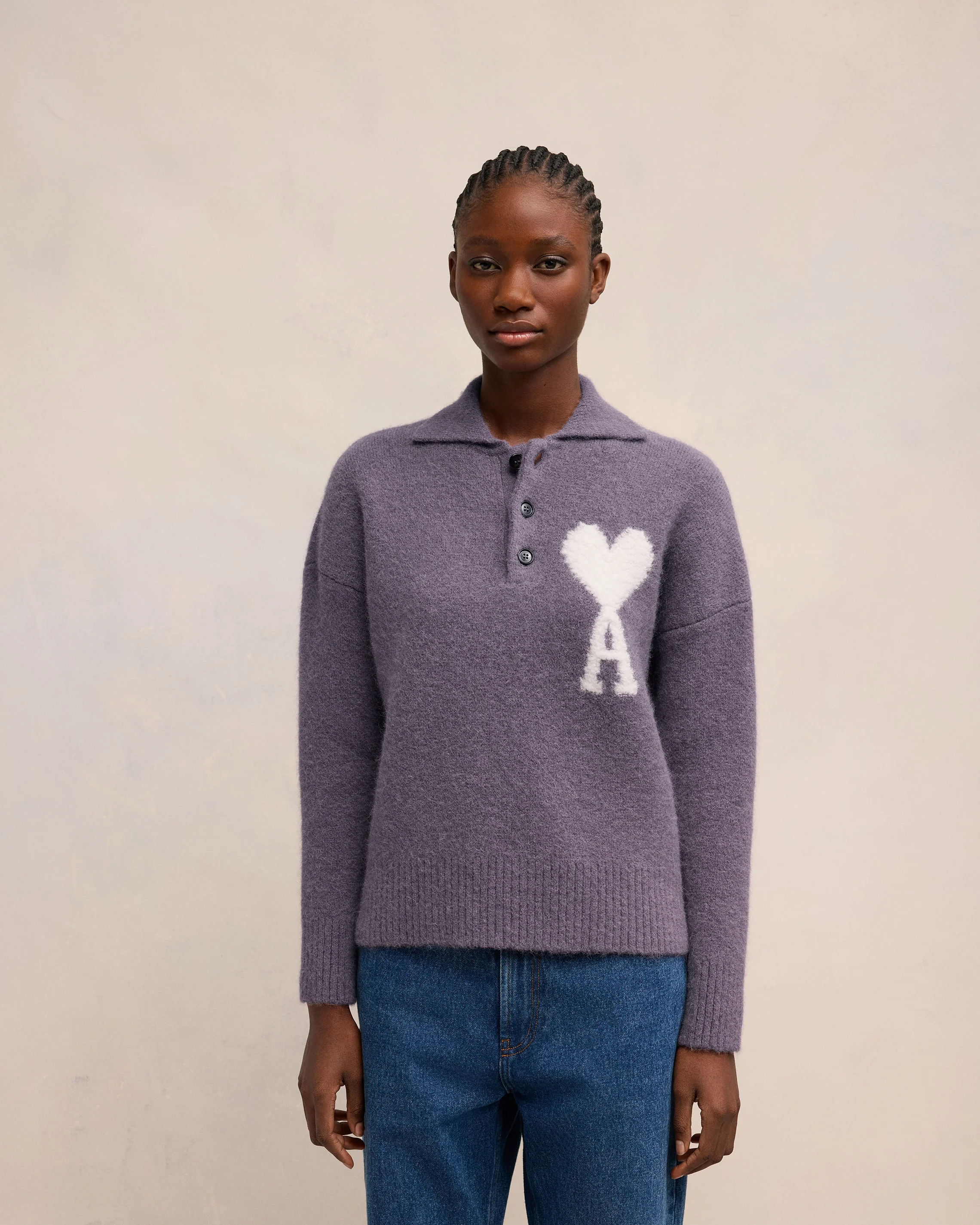 Lilac Off-White Ami De Coeur Polo - leoleo123123