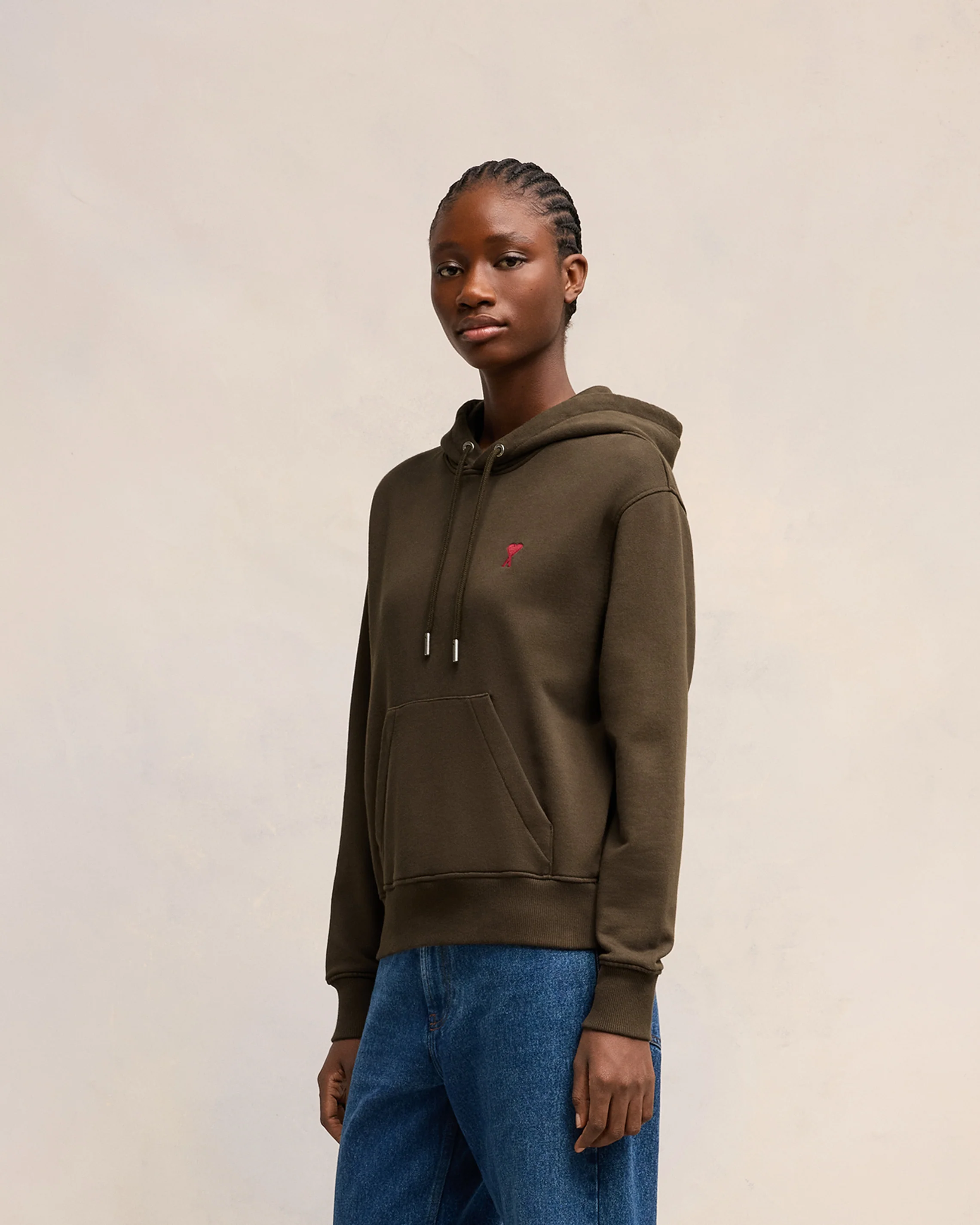 Dark Coffee Red Ami De Coeur Hoodie - leoleo123123