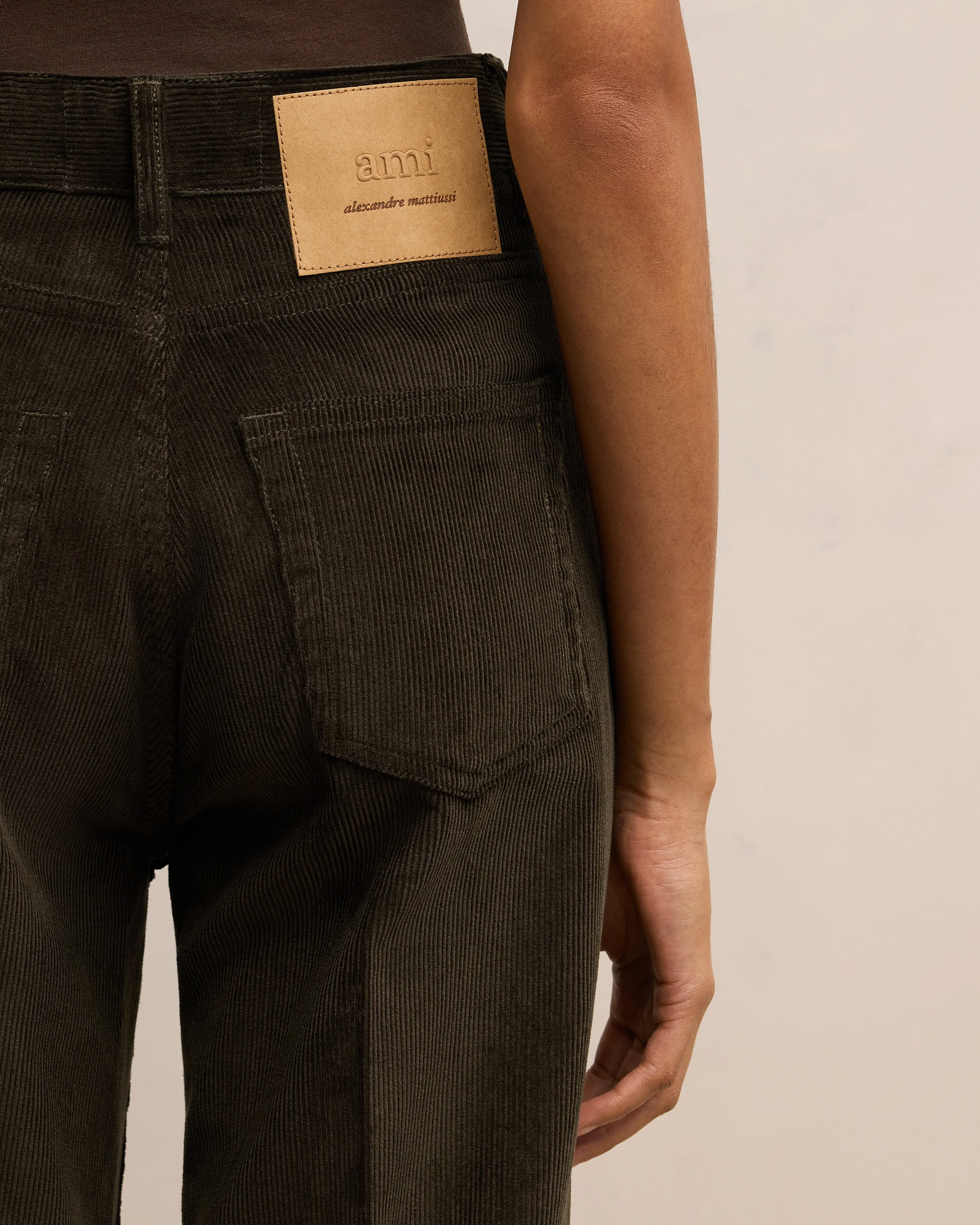 Dark Coffee Flare Fit Trousers - leoleo123123
