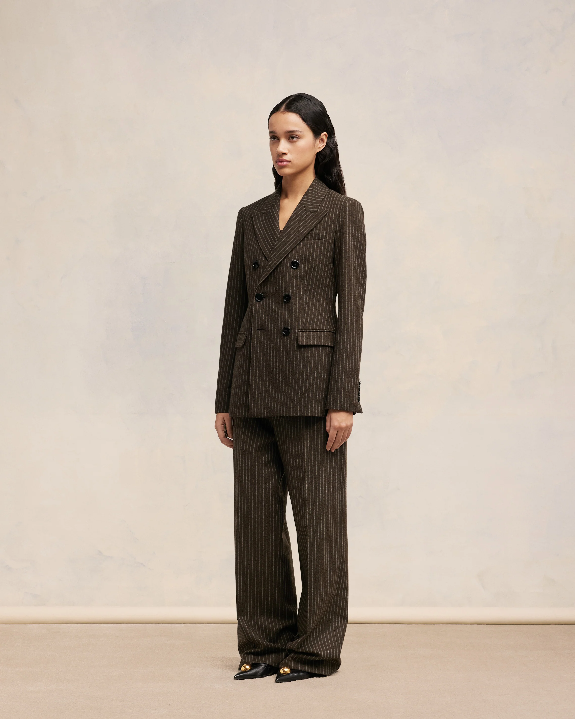 Dark Coffe/Sable Double Breasted Jacket - leoleo123123