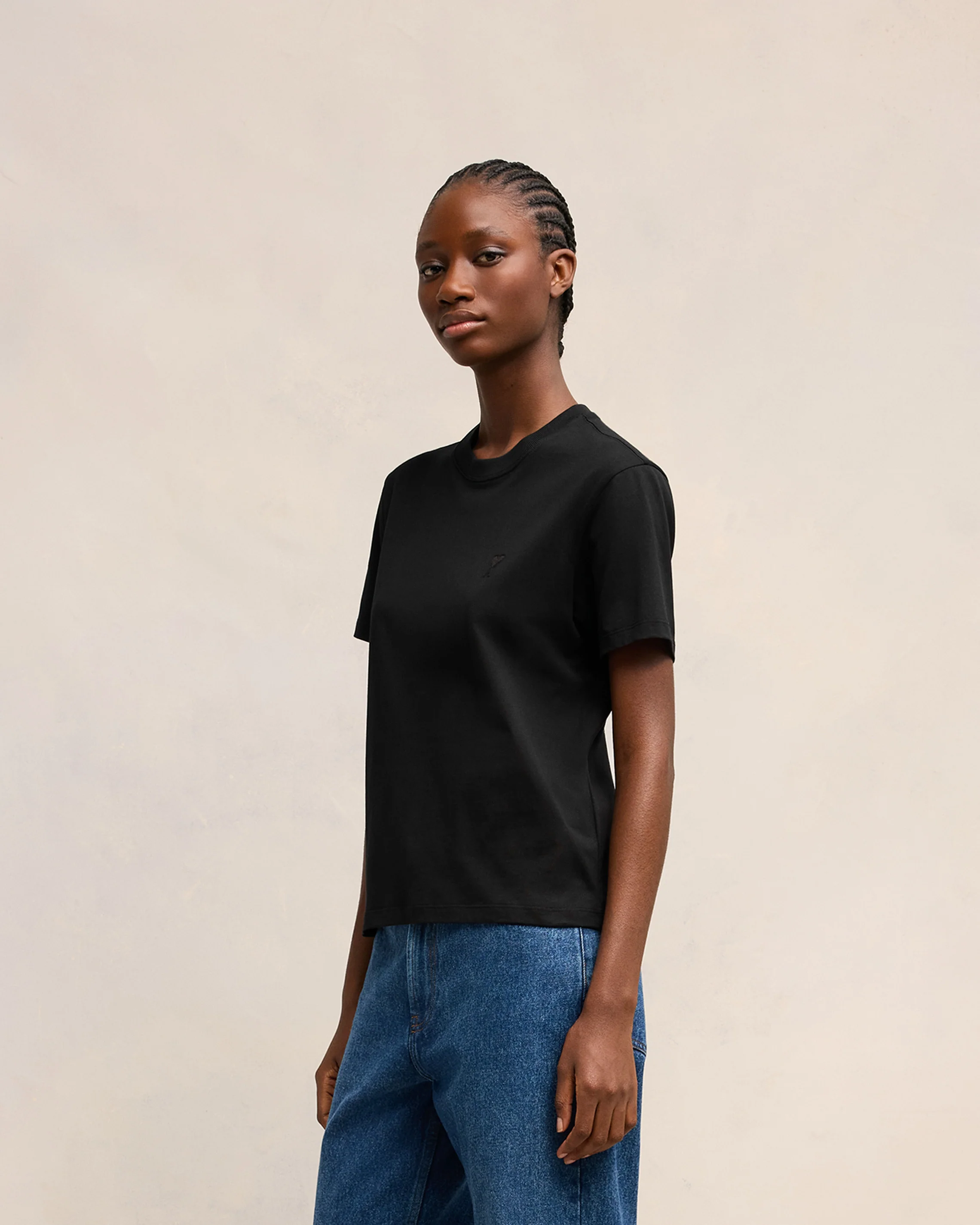 Black Jersey T-shirt | Ami De Coeur | Ami Paris US - leoleo123123