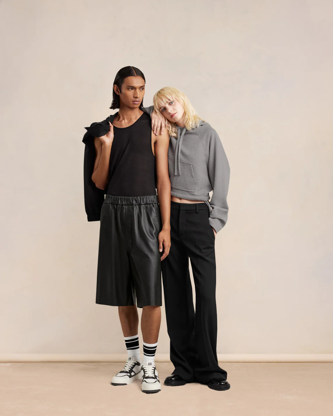 Black Flare Fit Trousers - leoleo123123