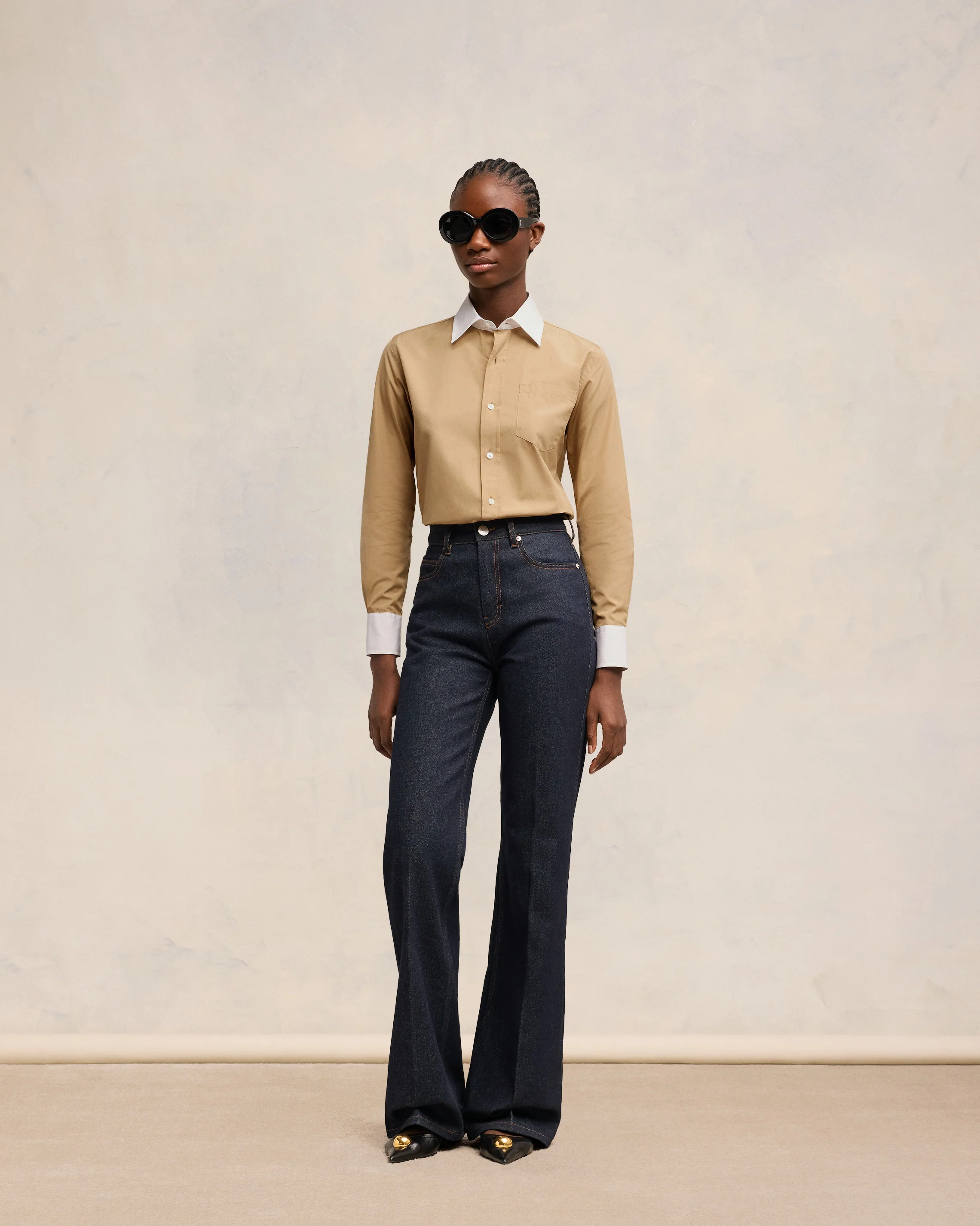 Sand/White Classic Shirt - leoleo123123