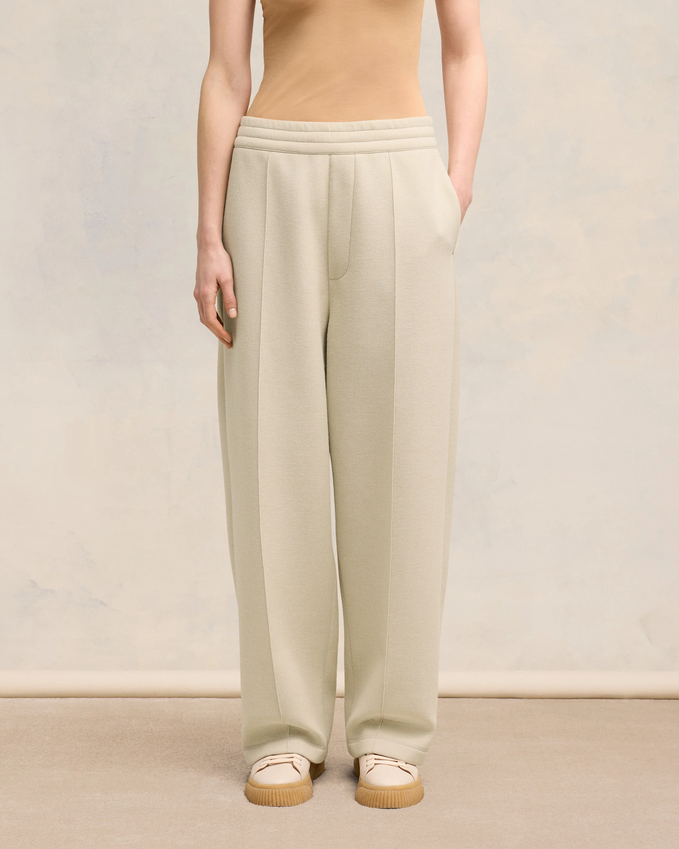 Sand Ami Pleated Trousers - leoleo123123