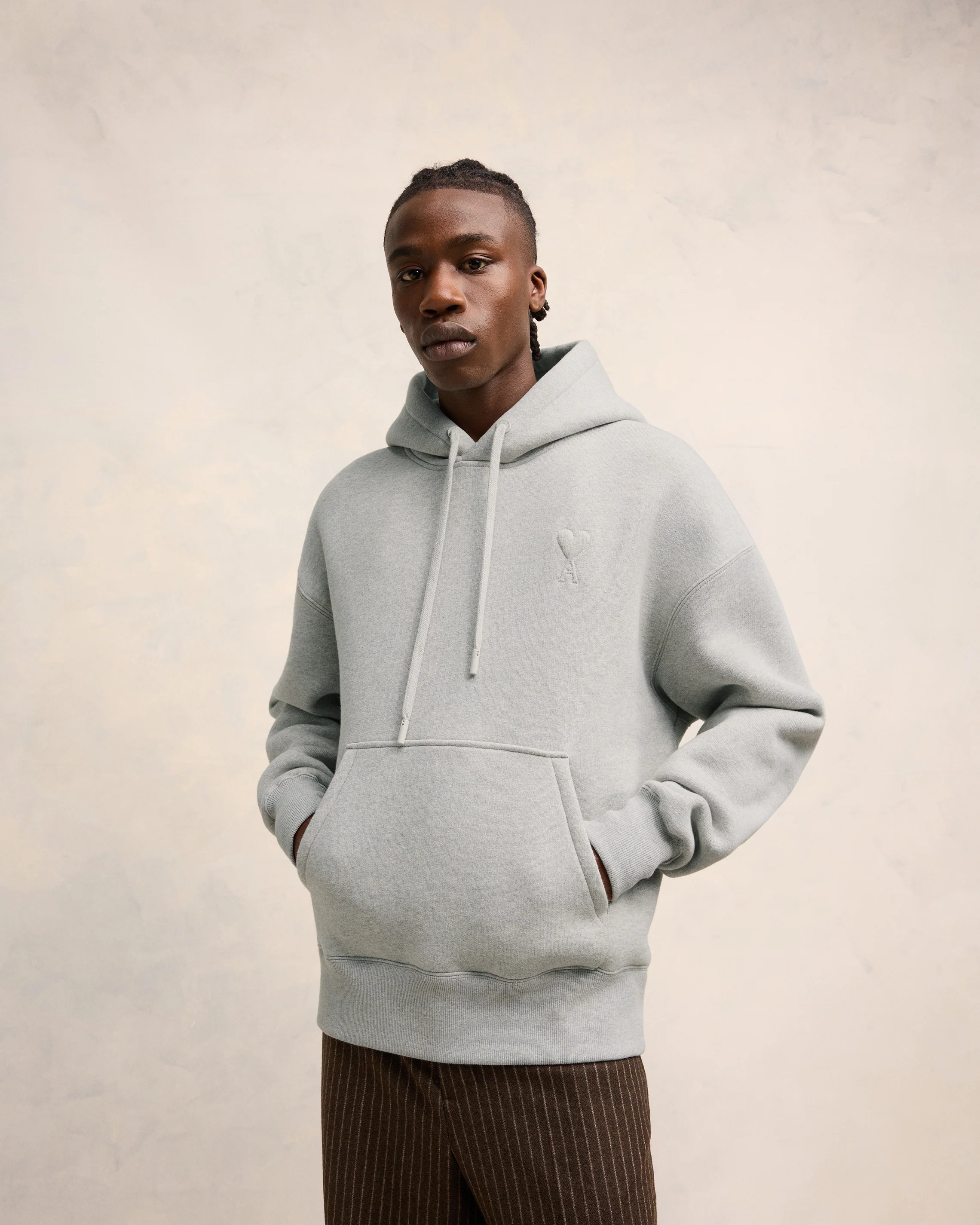 Heather Ash Grey Ami De Coeur Hoodie - leoleo123123
