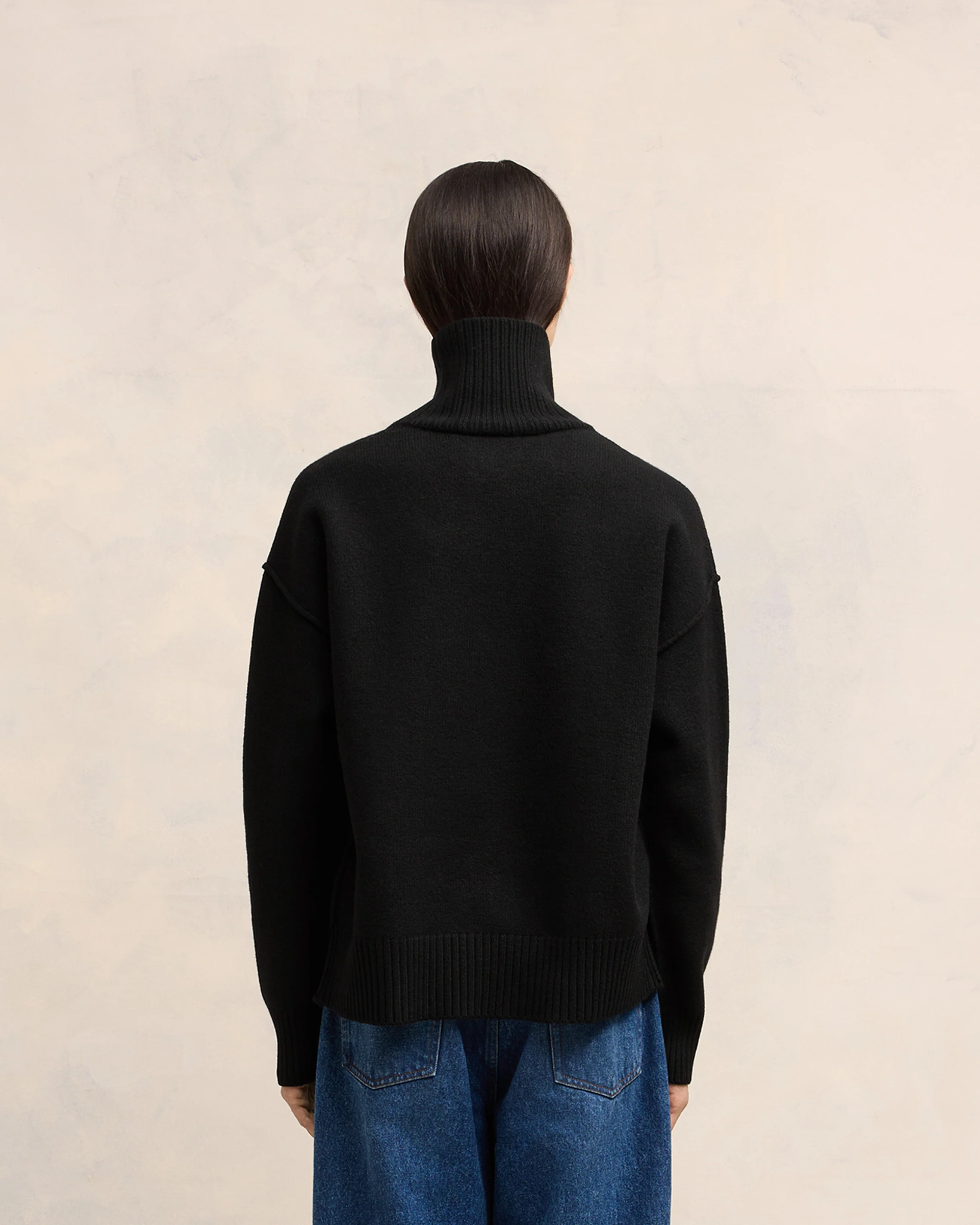 Black Turtleneck Jumper | Ami De Coeur | Ami Paris US - leoleo123123