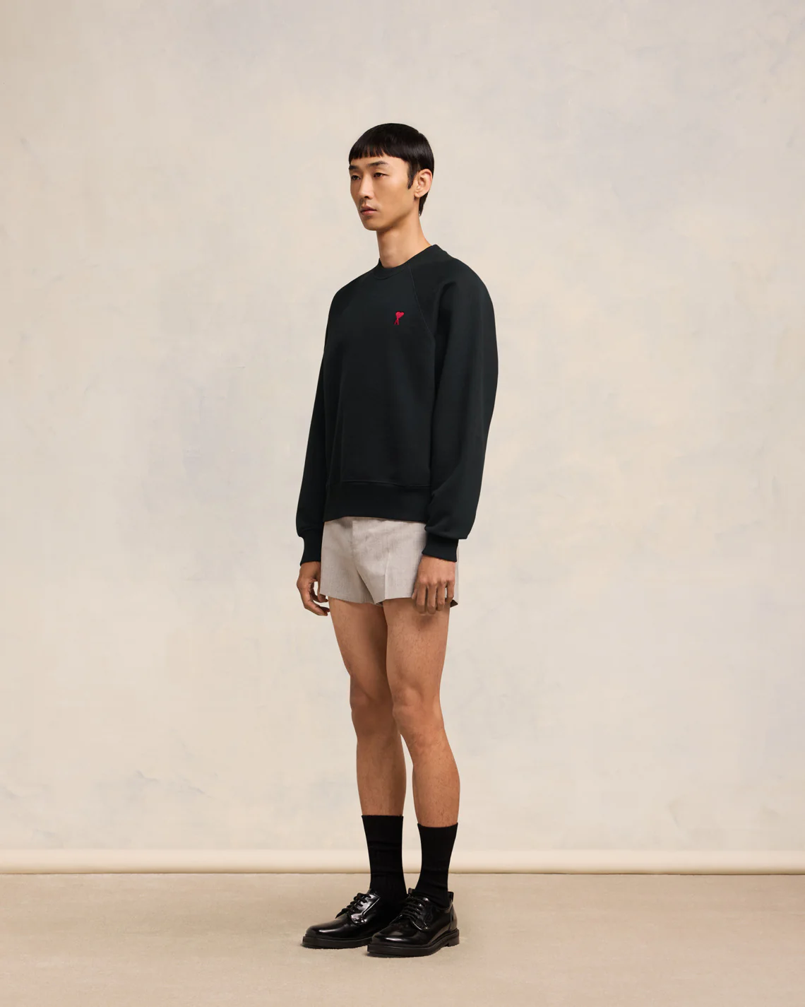 Sweatshirt Ami De Coeur Coupe Boxy Noir - leoleo123123