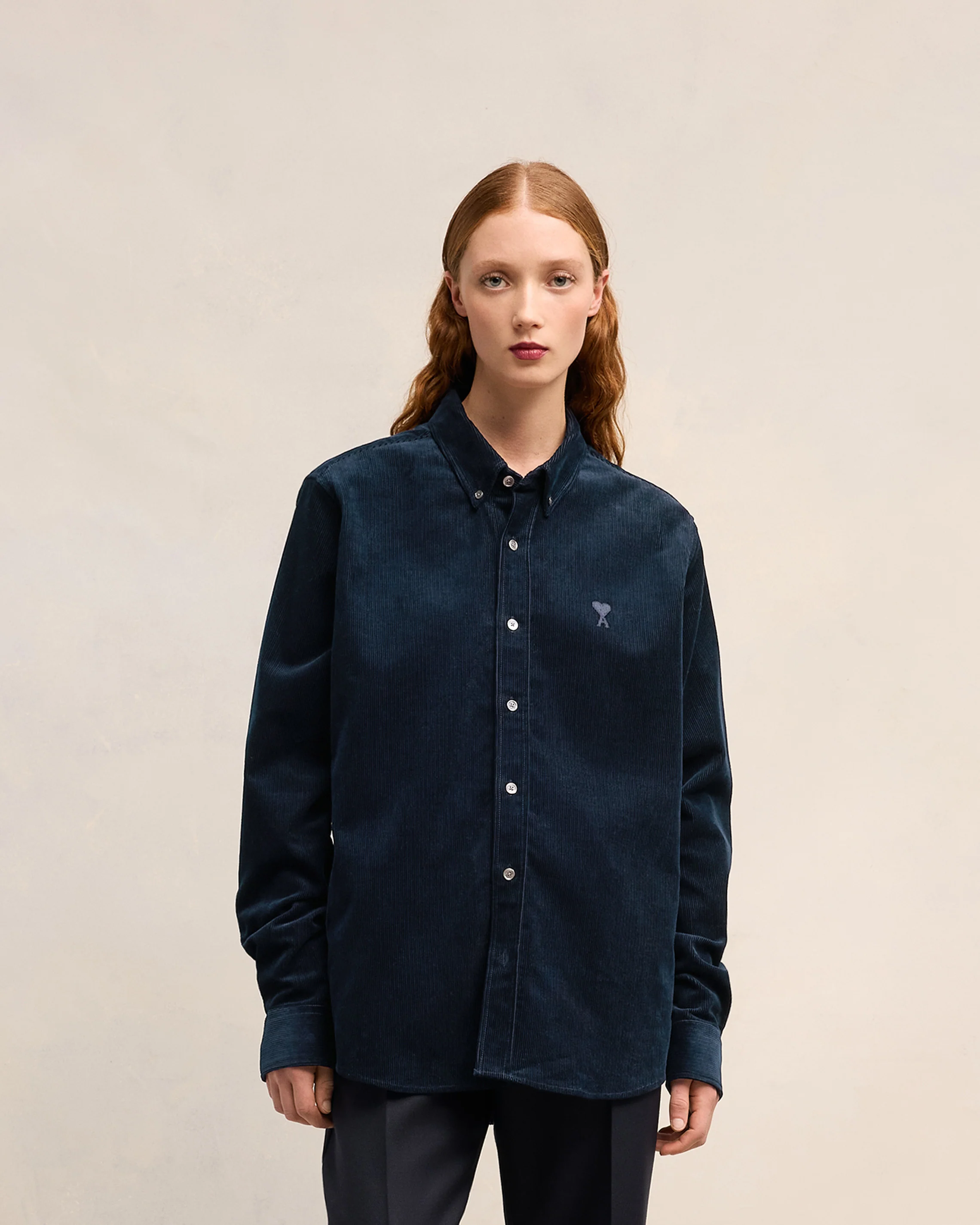 Navy Blue Classic Fit Shirt - leoleo123123