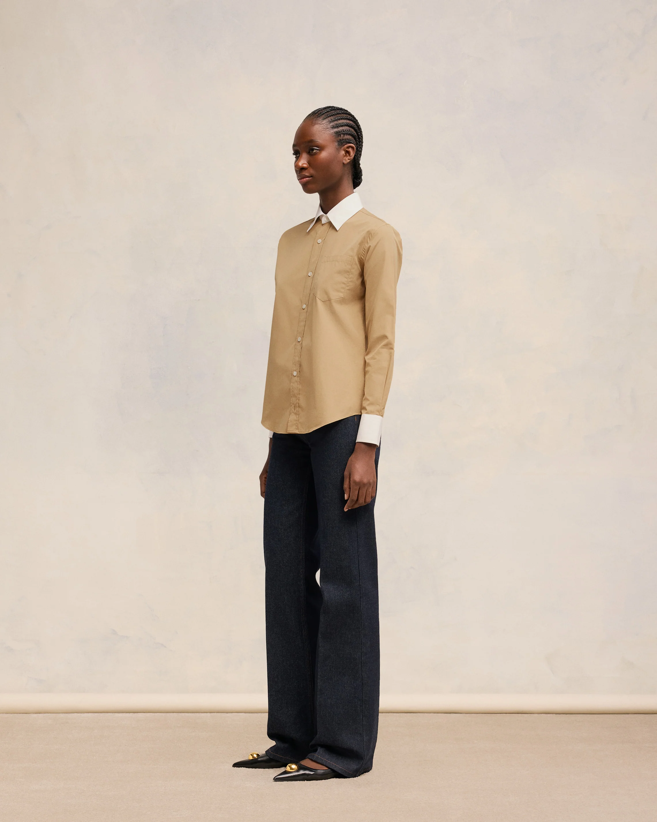 Sand/White Classic Shirt - leoleo123123