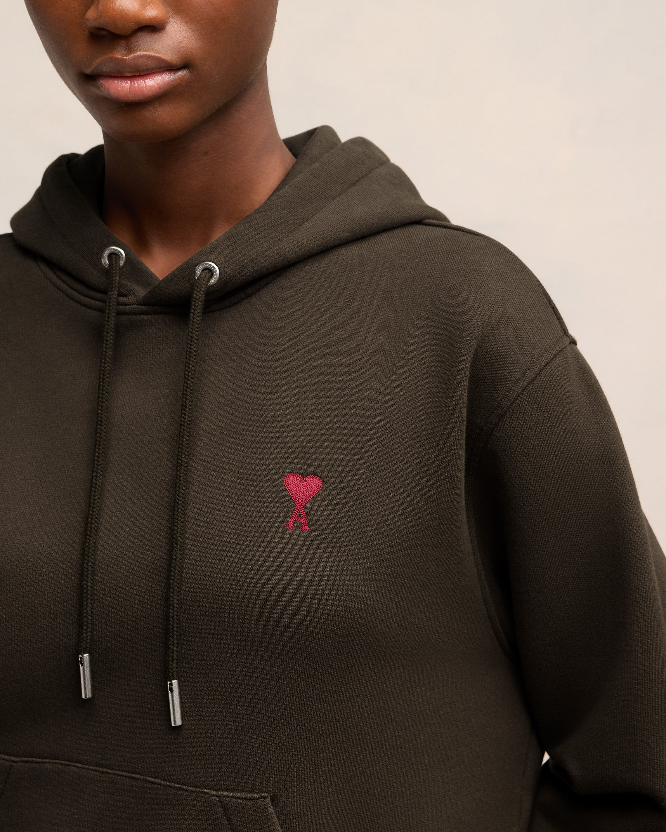 Dark Coffee Red Ami De Coeur Hoodie - leoleo123123