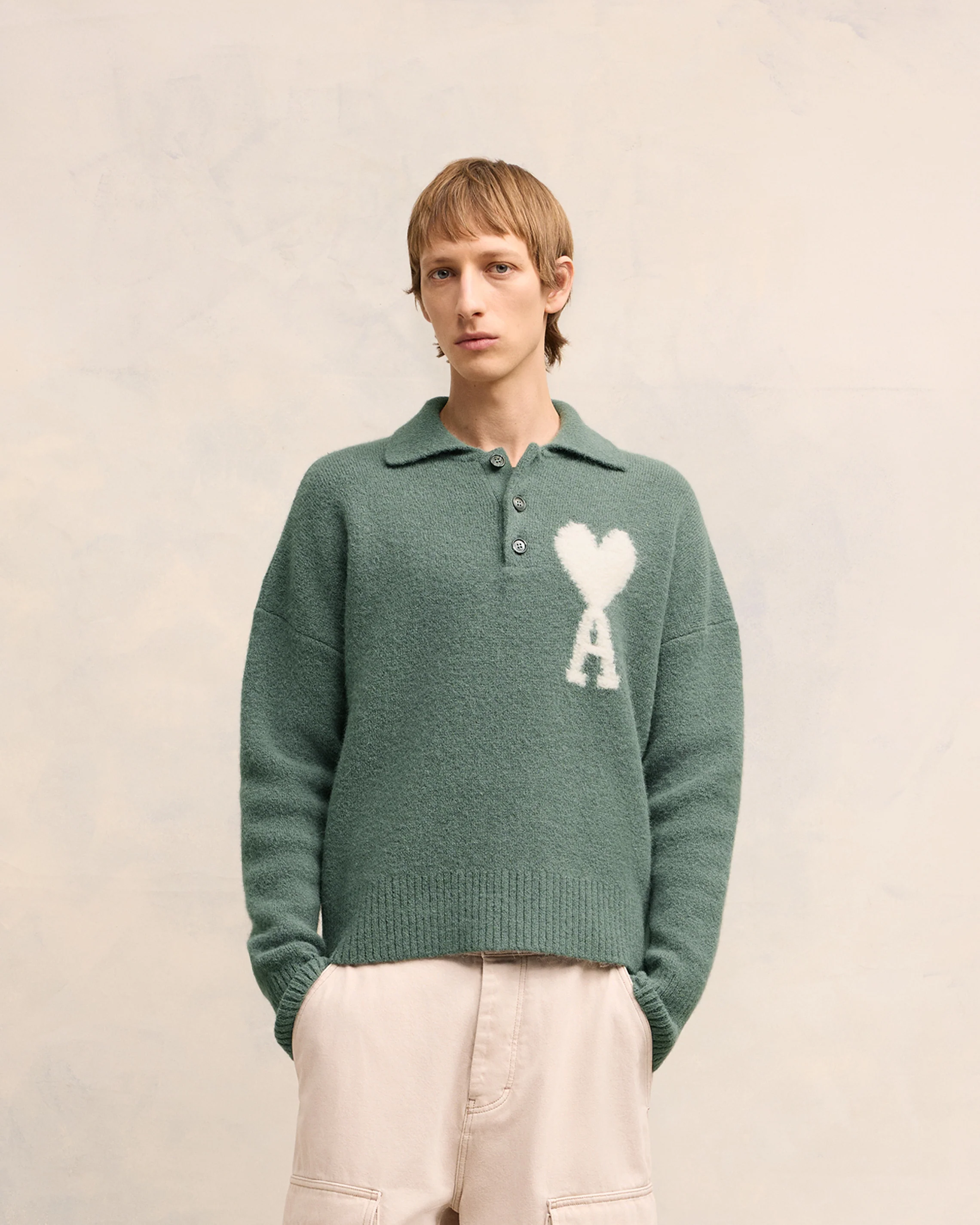 Antique Clay Off-White Ami De Coeur Polo - leoleo123123