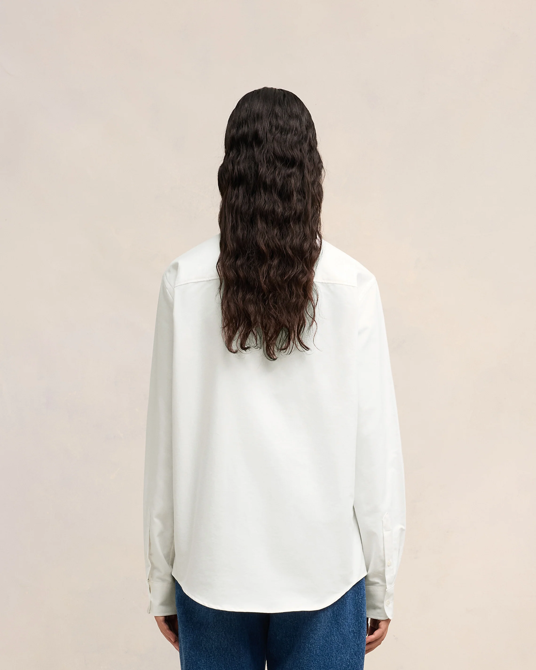 Natural White Button-Down Ami De Coeur Shirt - leoleo123123