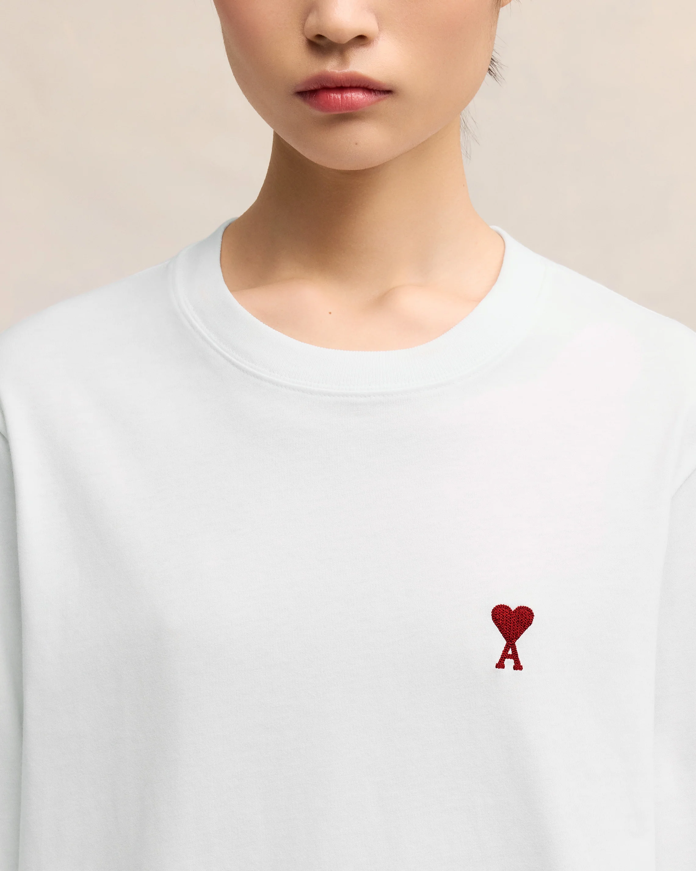 White Red Ami De Coeur Long Sleeves T-Shirt - leoleo123123
