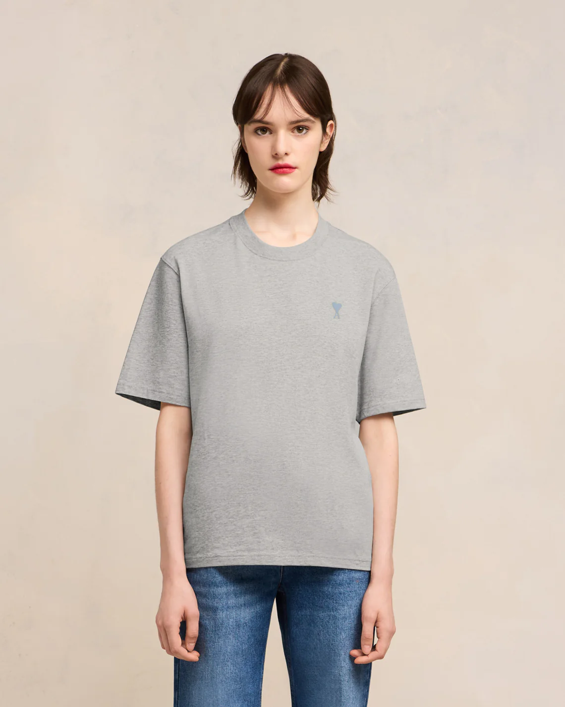 Heather Ash Grey/Cashmere Blue Ami De Coeur T-Shirt - leoleo123123