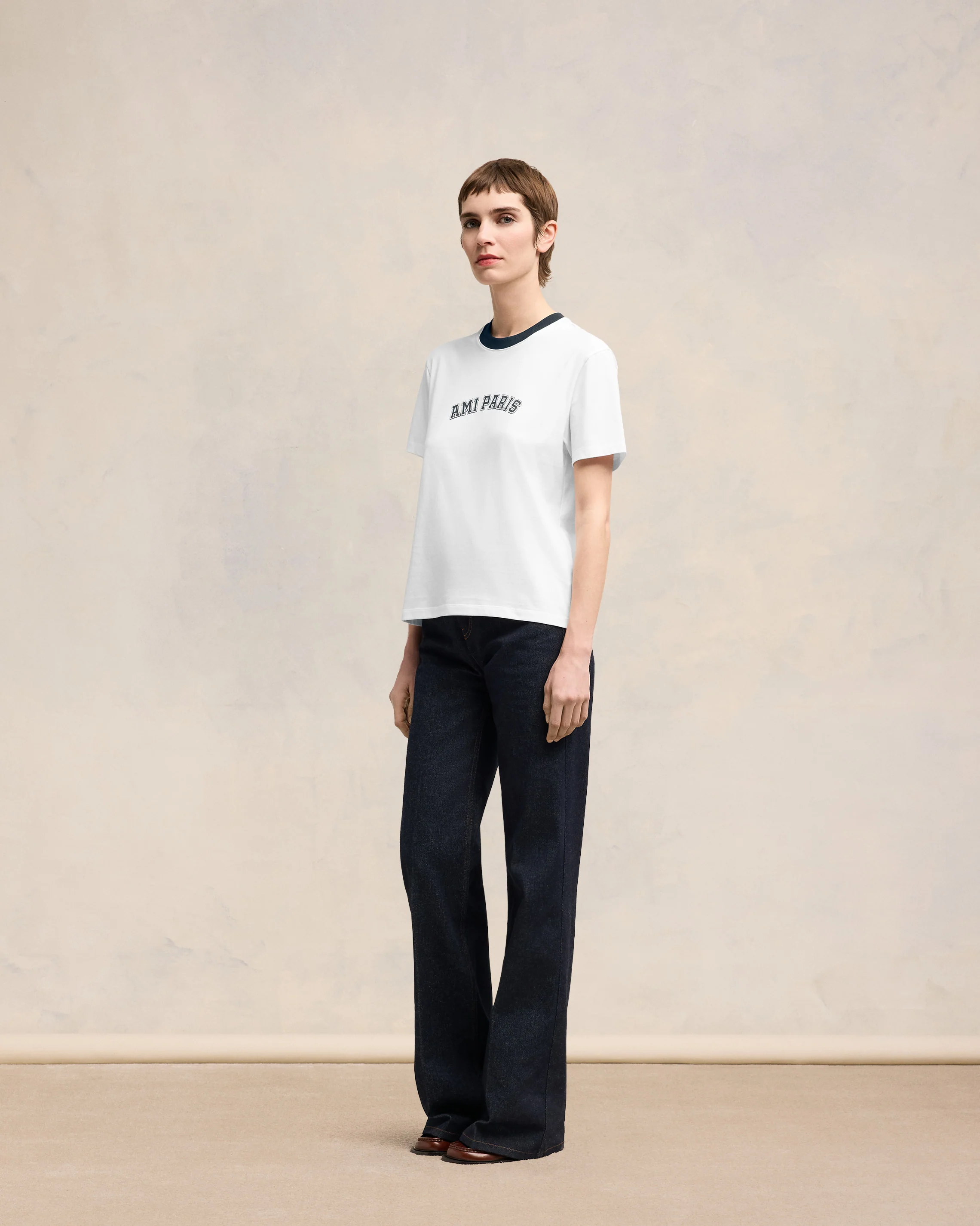 Printed white t-shirt | Ami Paris US - leoleo123123