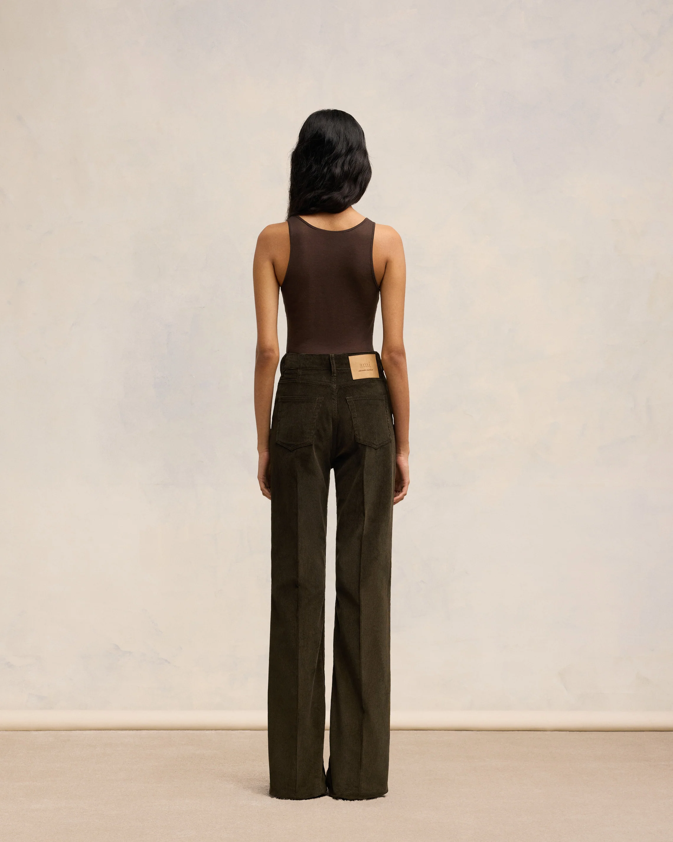 Dark Coffee Flare Fit Trousers - leoleo123123
