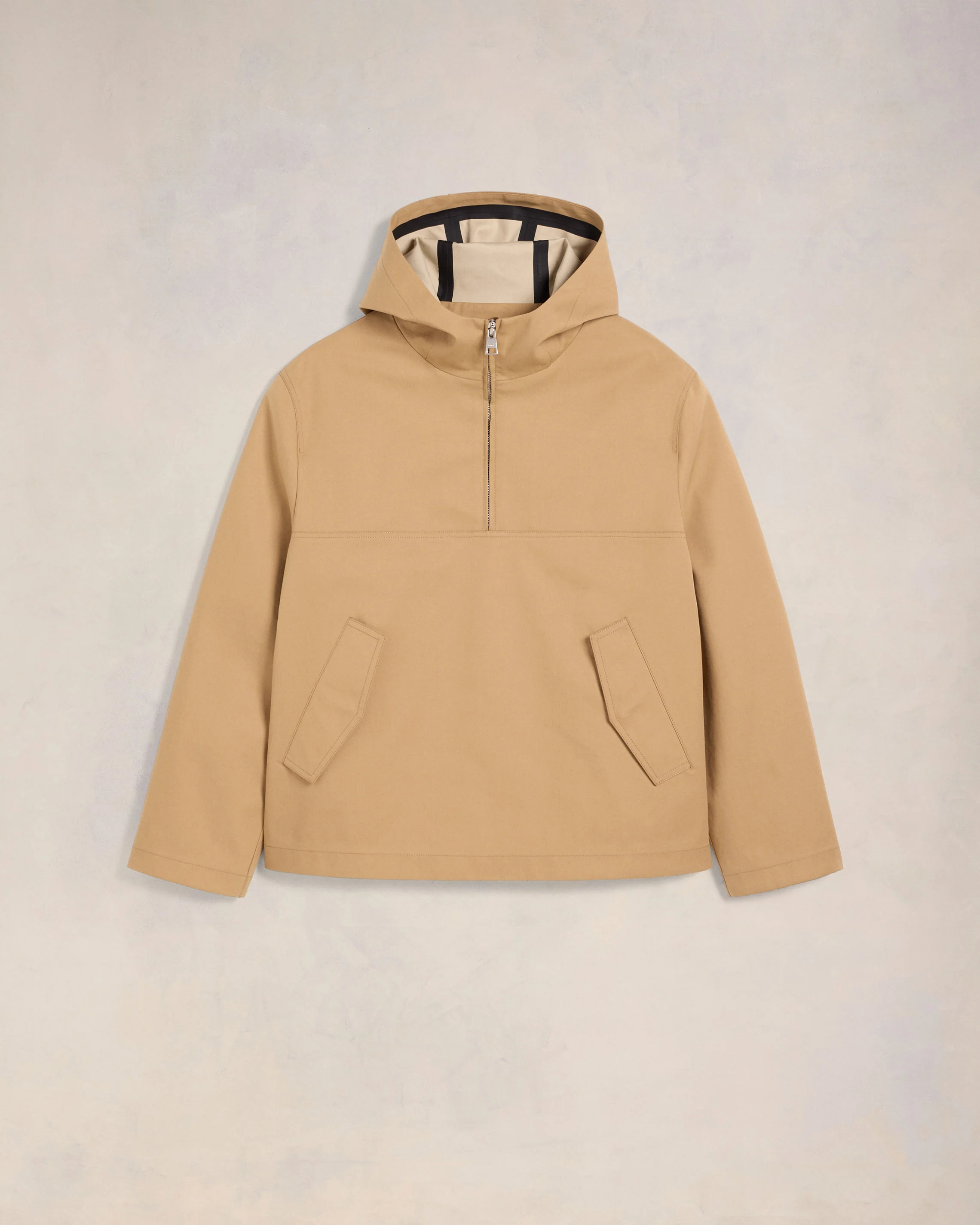 Sand/ Light Beige Hooded Vareuse - leoleo123123