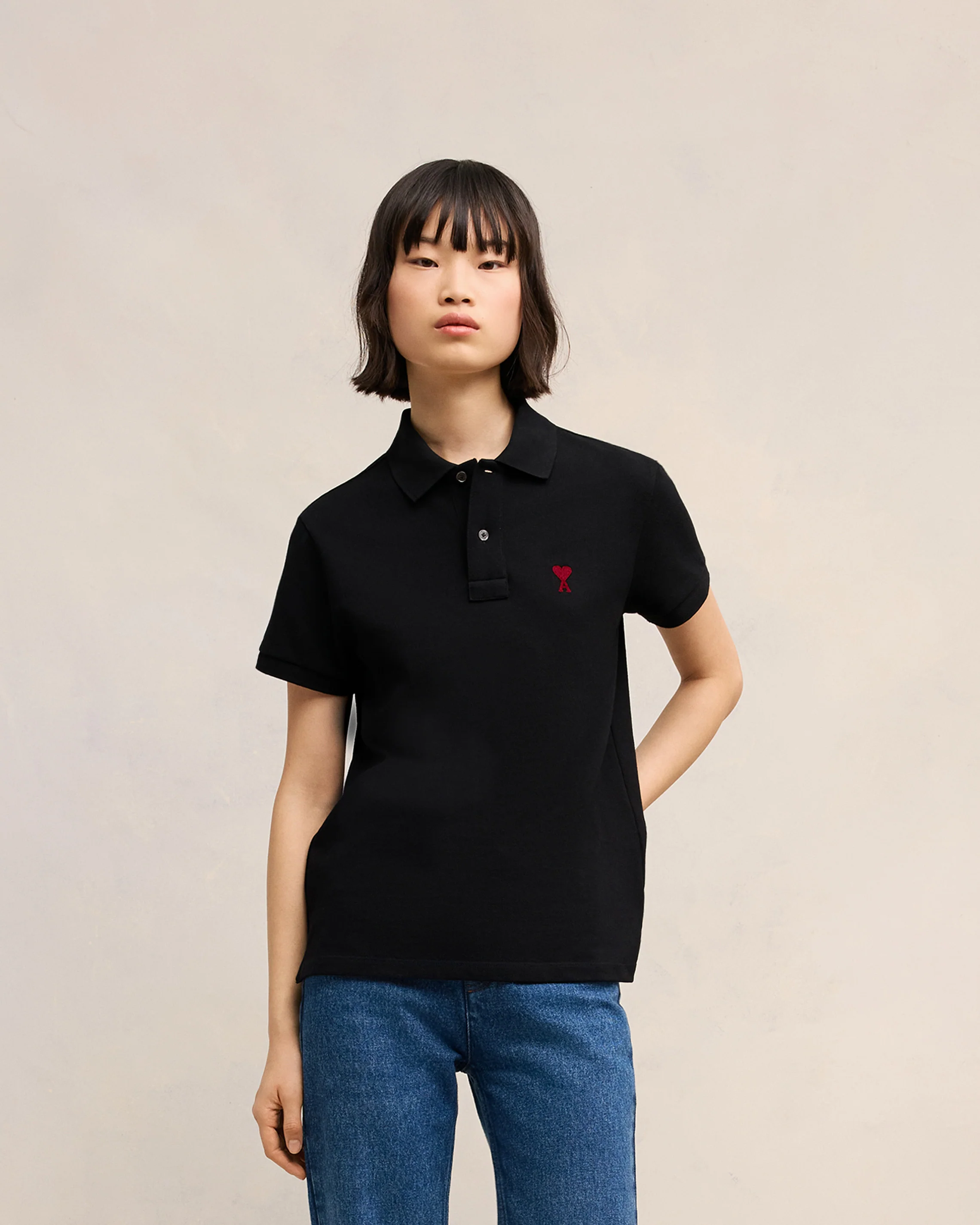 Polo Ami De Coeur Noir - leoleo123123
