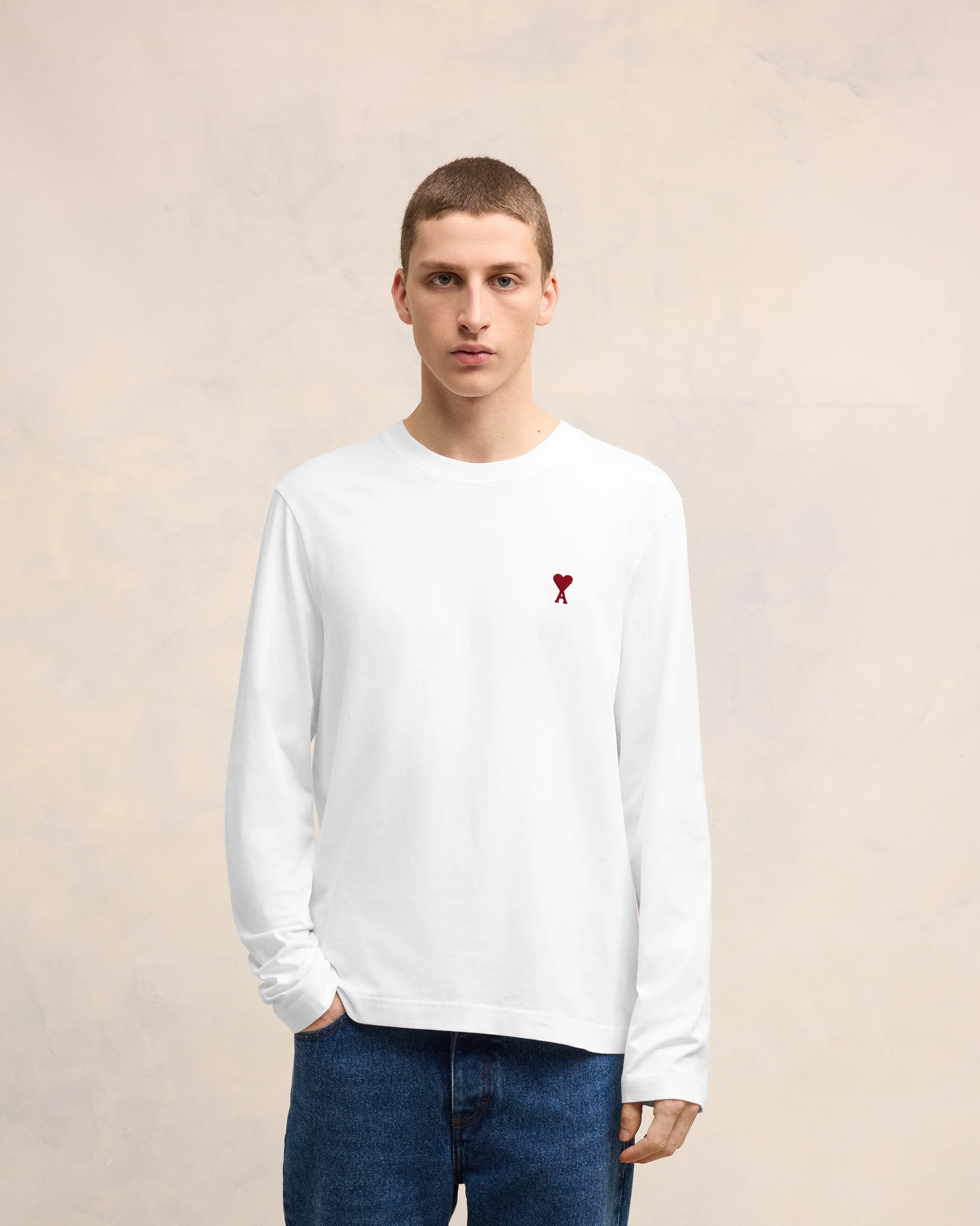 White Red Ami De Coeur Long Sleeves T-Shirt - leoleo123123