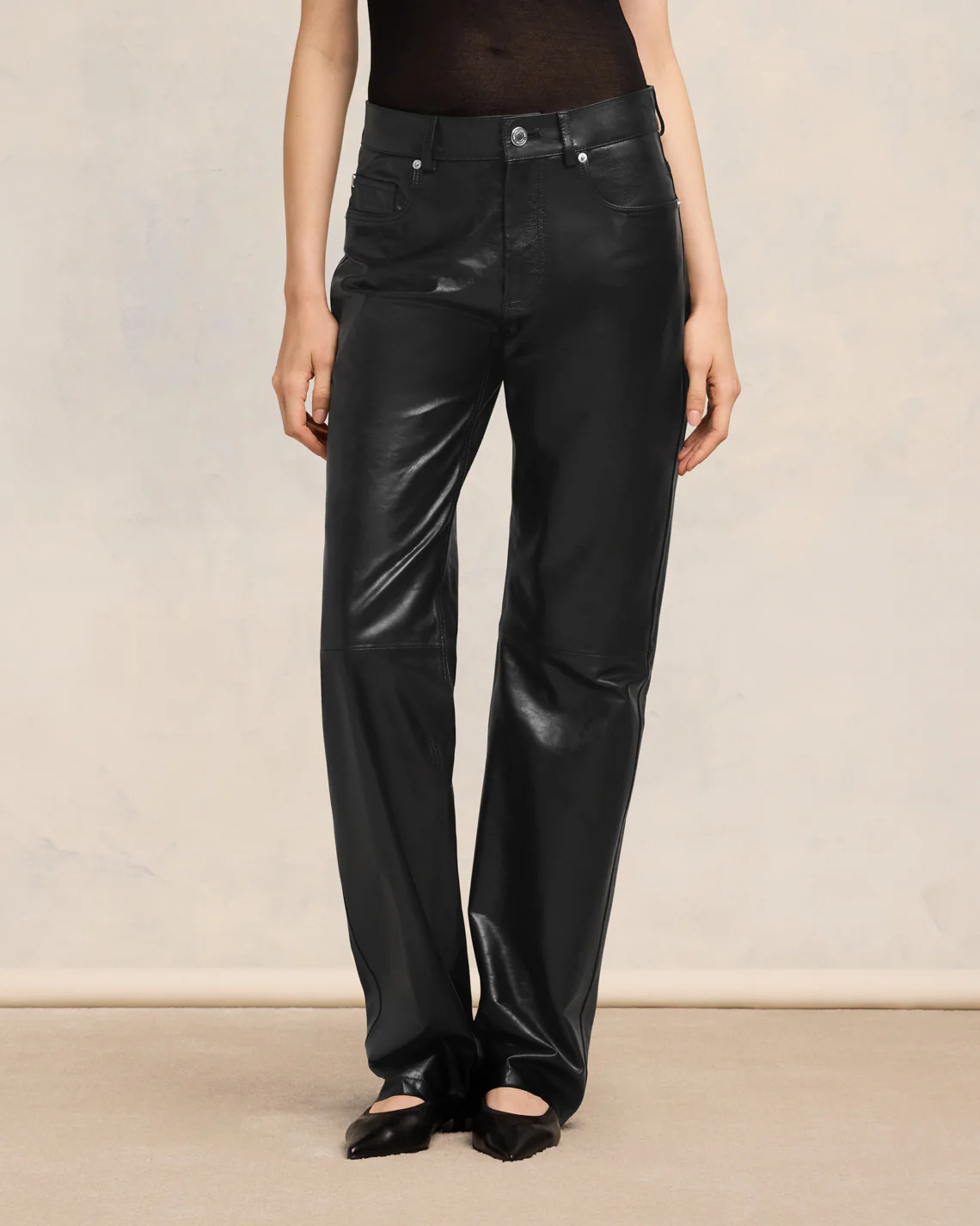 Black Straight Fit Trousers - leoleo123123