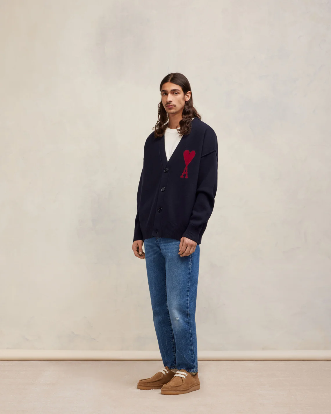 Cardigan Ami De Coeur Rouge Bleu Nuit/Rouge - leoleo123123