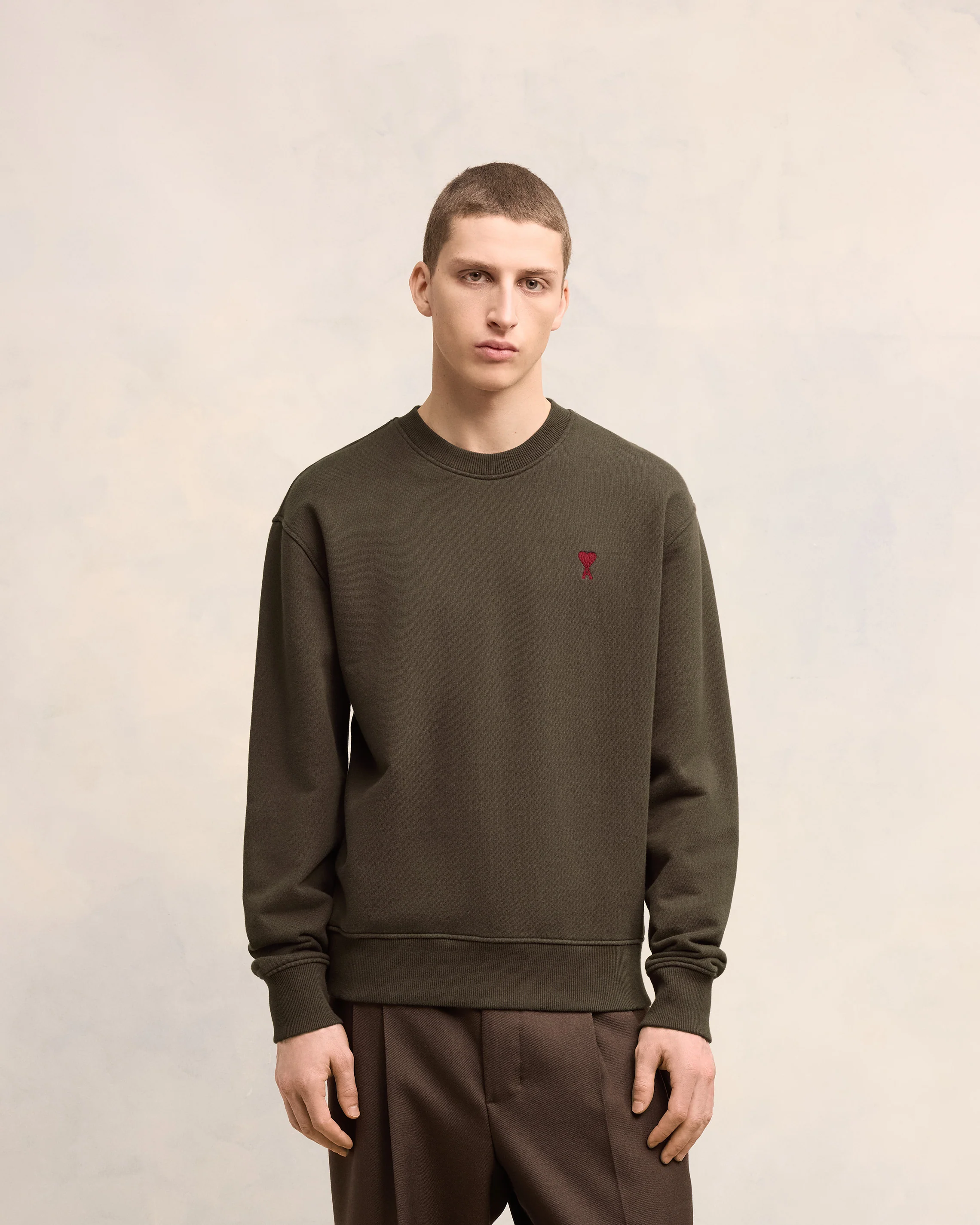 Dark Coffee Red Ami De Coeur Sweatshirt - leoleo123123
